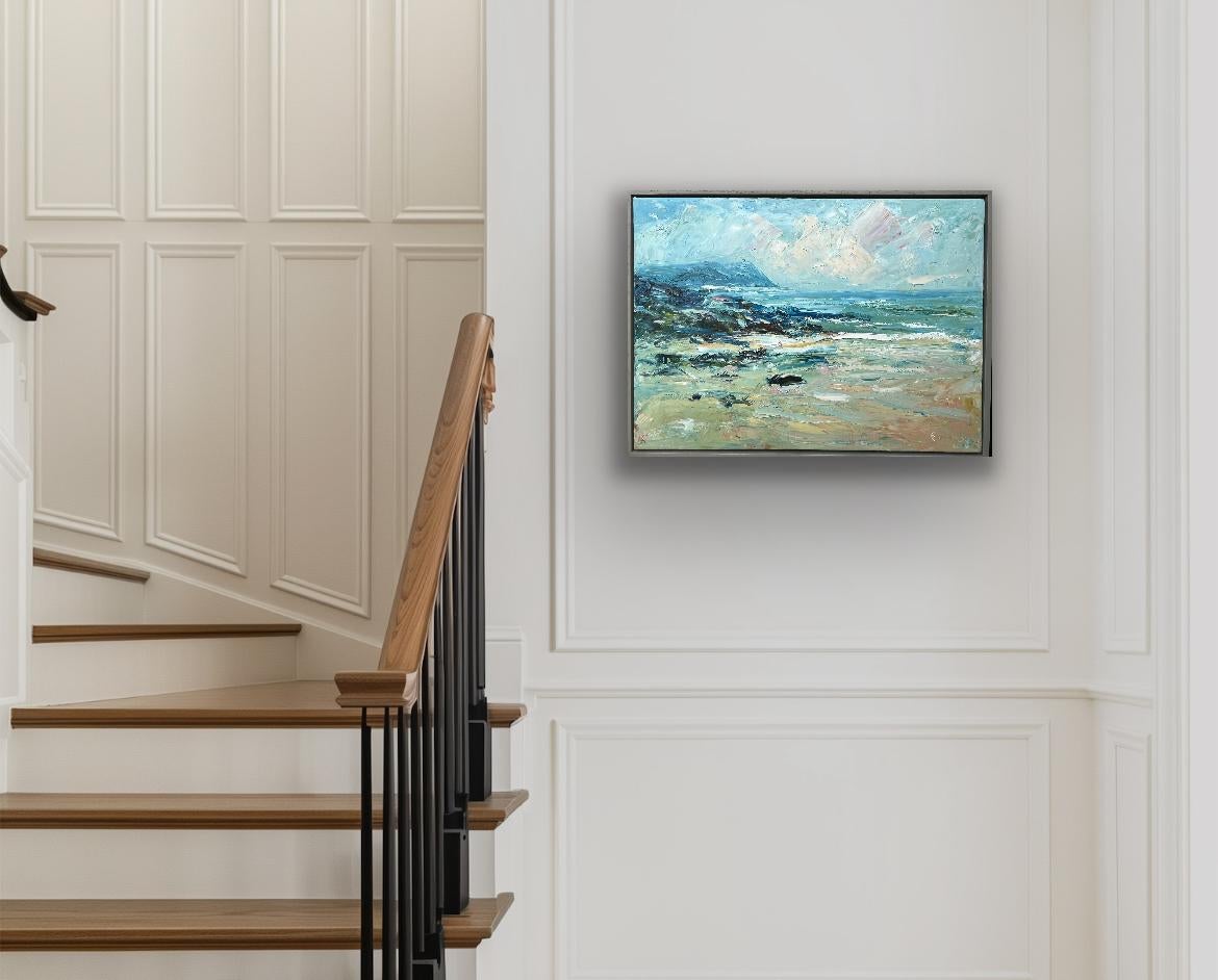 Polzeath, Primavera - Originale, Paesaggio marino, Impressionista, Spiaggia in vendita 2