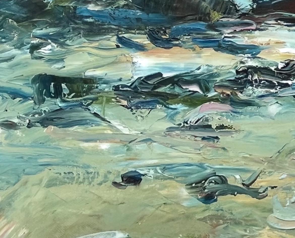 Polzeath, Primavera - Originale, Paesaggio marino, Impressionista, Spiaggia in vendita 3