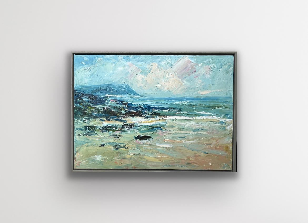 Polzeath, Primavera - Originale, Paesaggio marino, Impressionista, Spiaggia in vendita 5