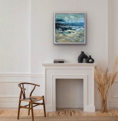 Polzeath summer Cornwall, Original painting, landscape