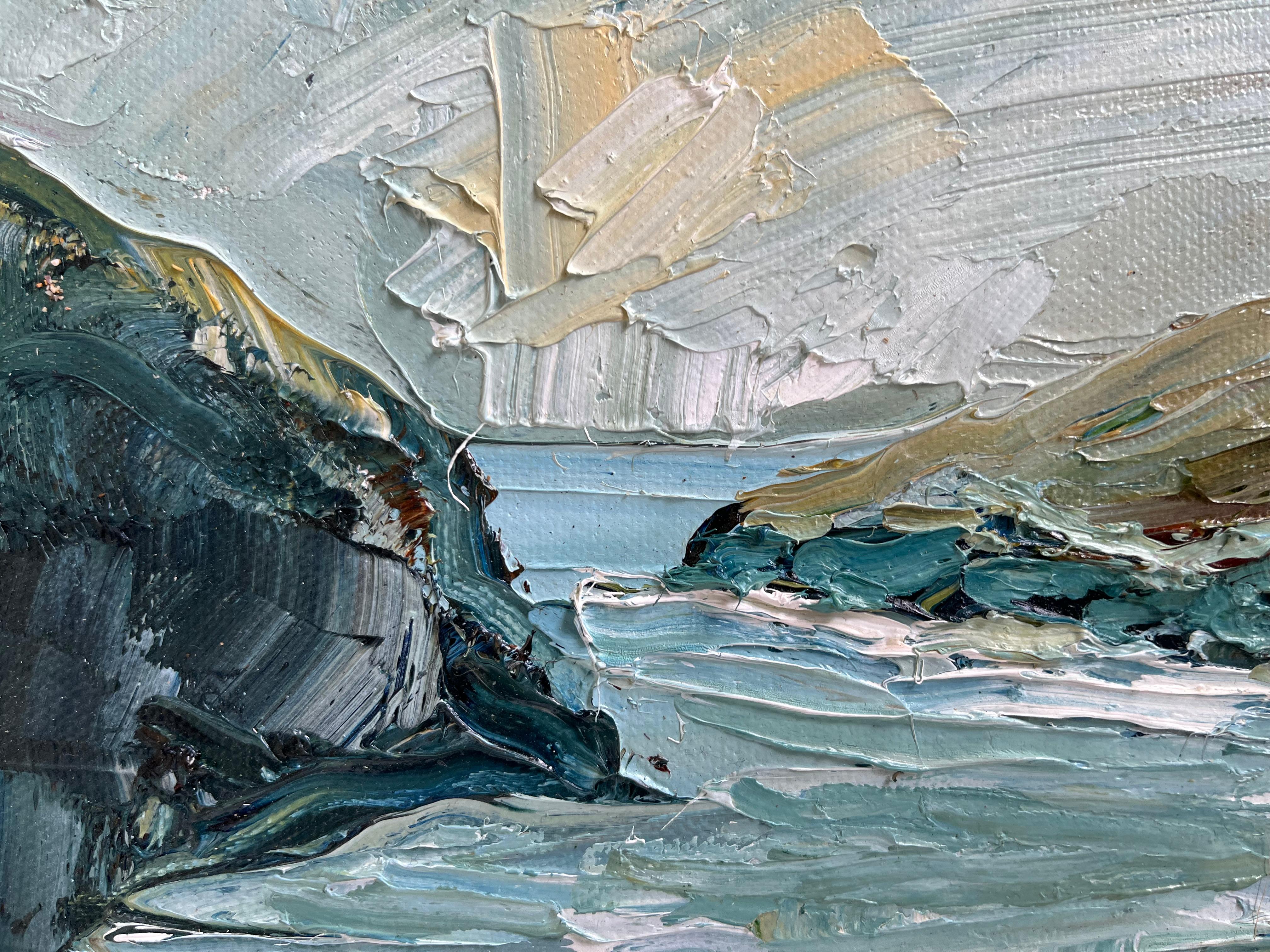Port Quin, Pittura originale, paesaggio in vendita 1