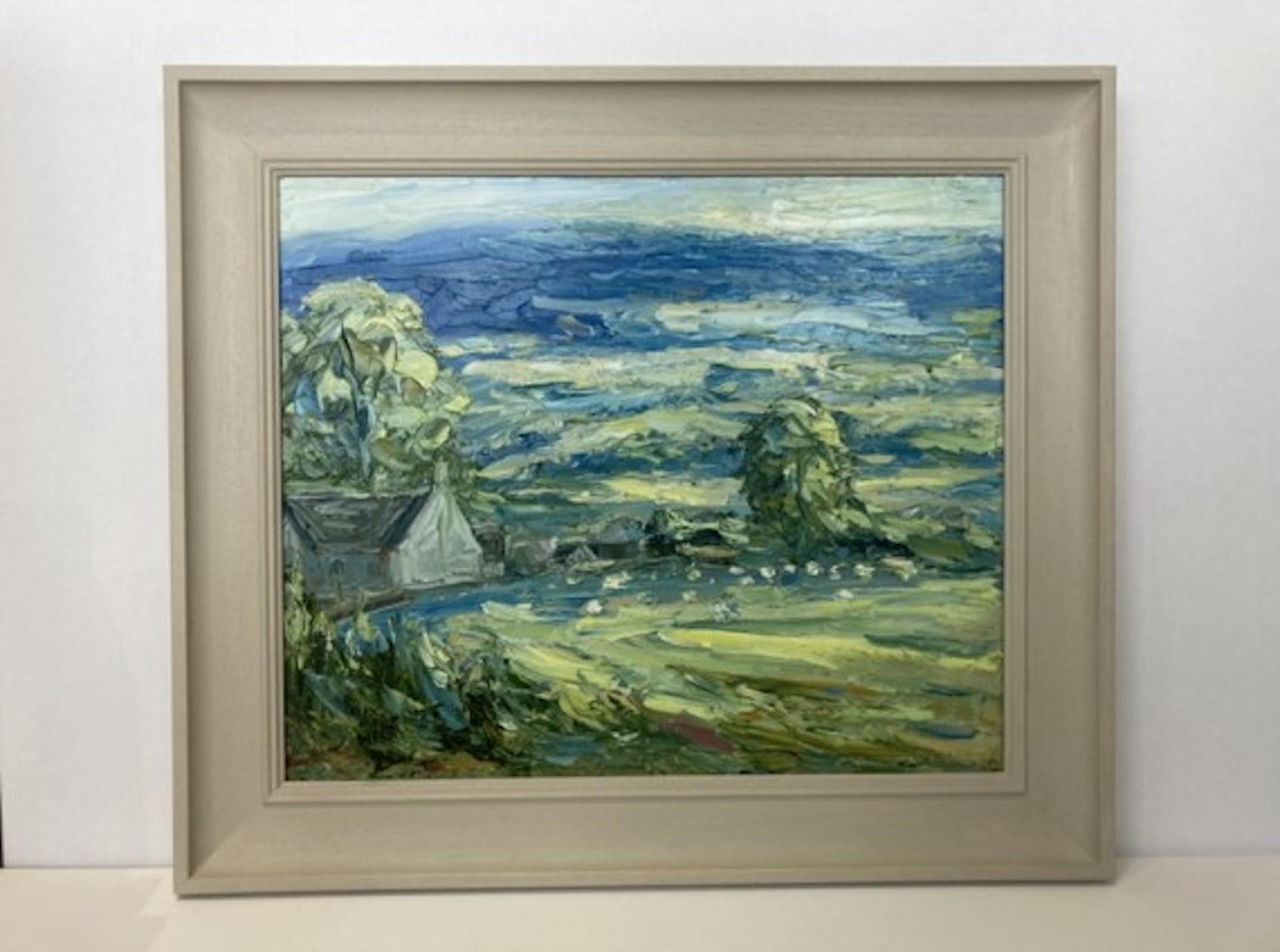 Rupert Aker, Clattergrove, Spring, Cotswolds Landscape Painting, Affordable Art For Sale 1
