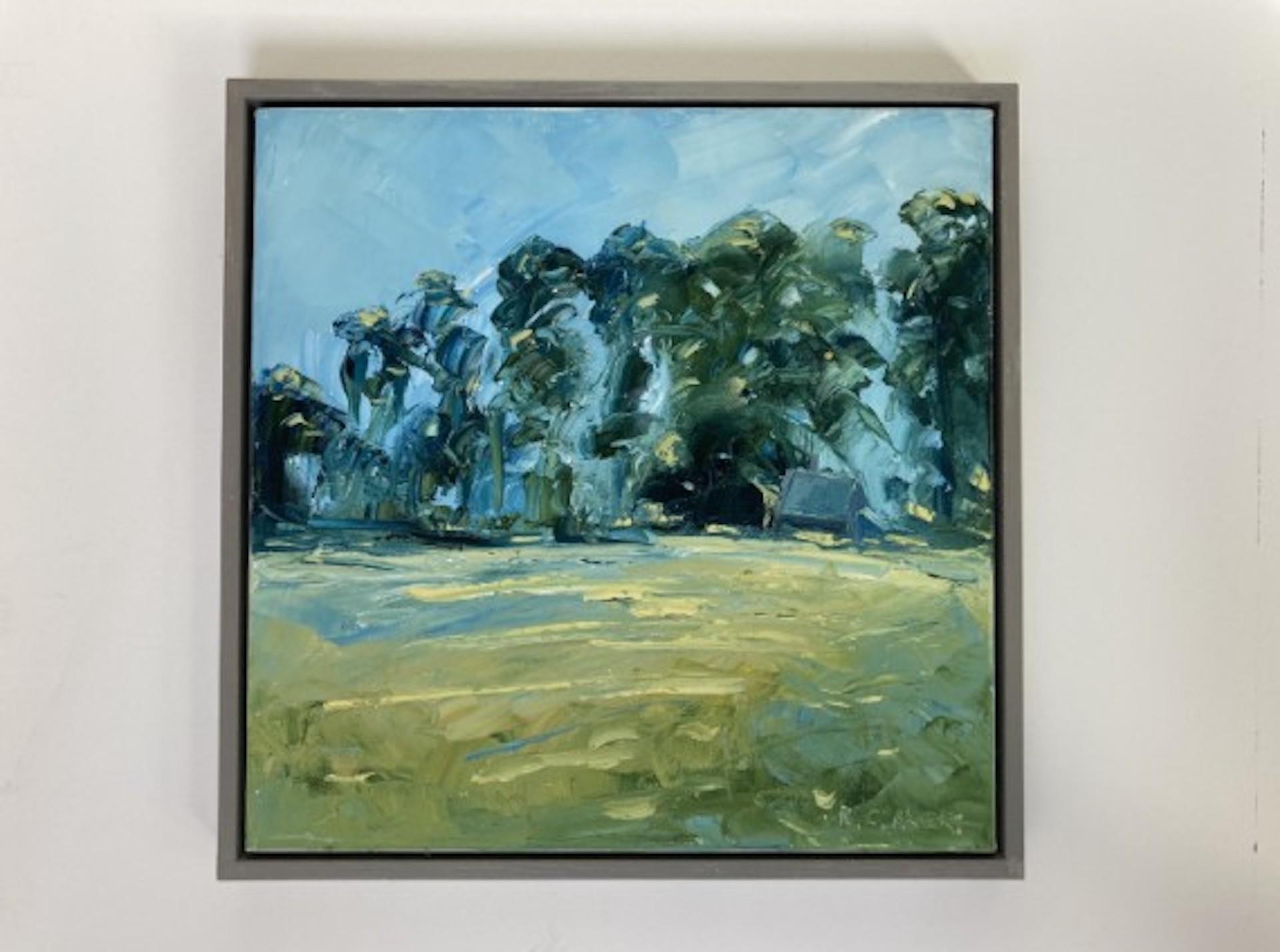Rupert Aker, Great Tew, Été, Paysage des Cotswolds, Peinture d'origine en vente 2