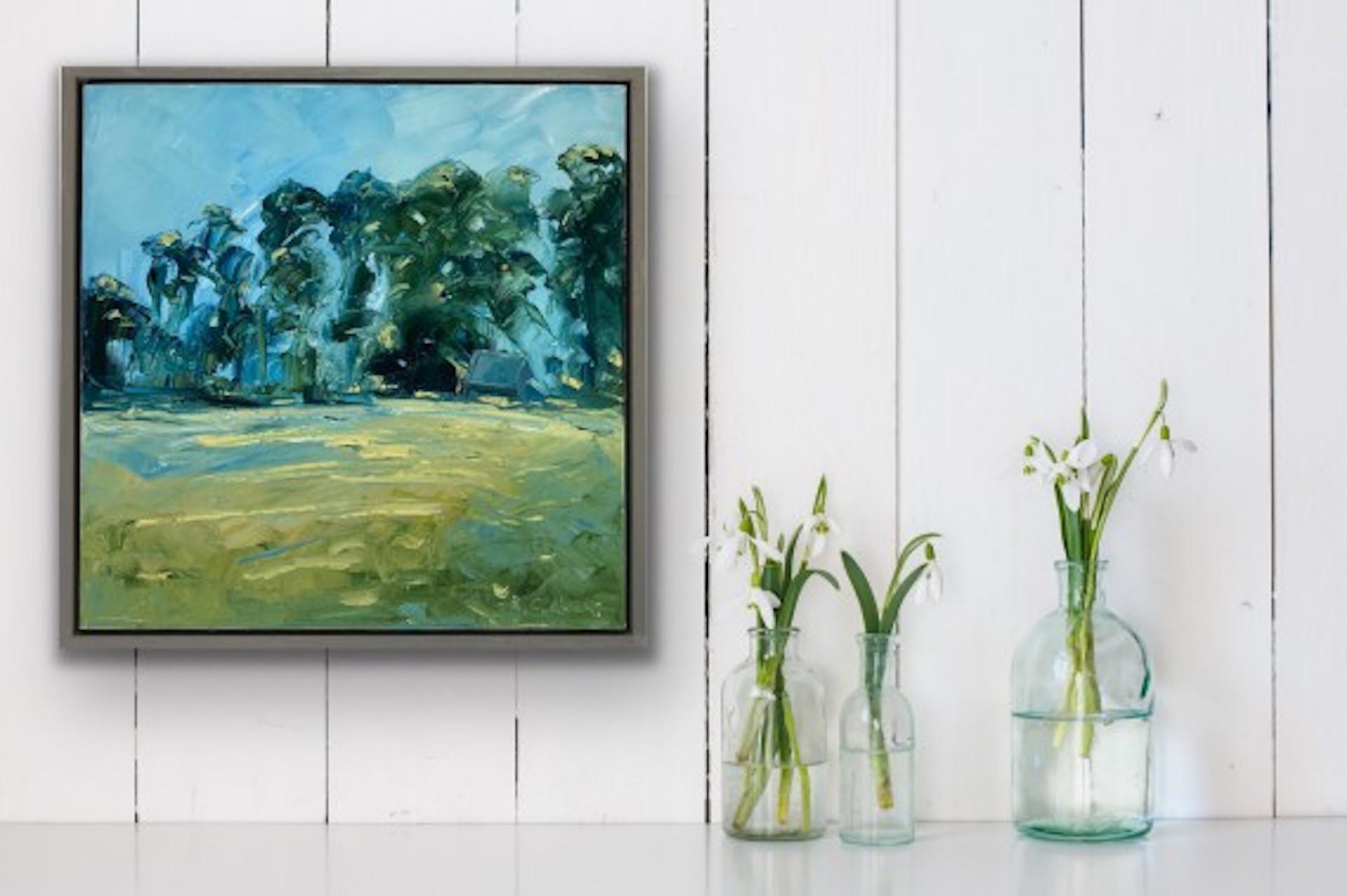 Rupert Aker, Great Tew, Summer, Cotswolds Landscape Art, Original Painting For Sale 3