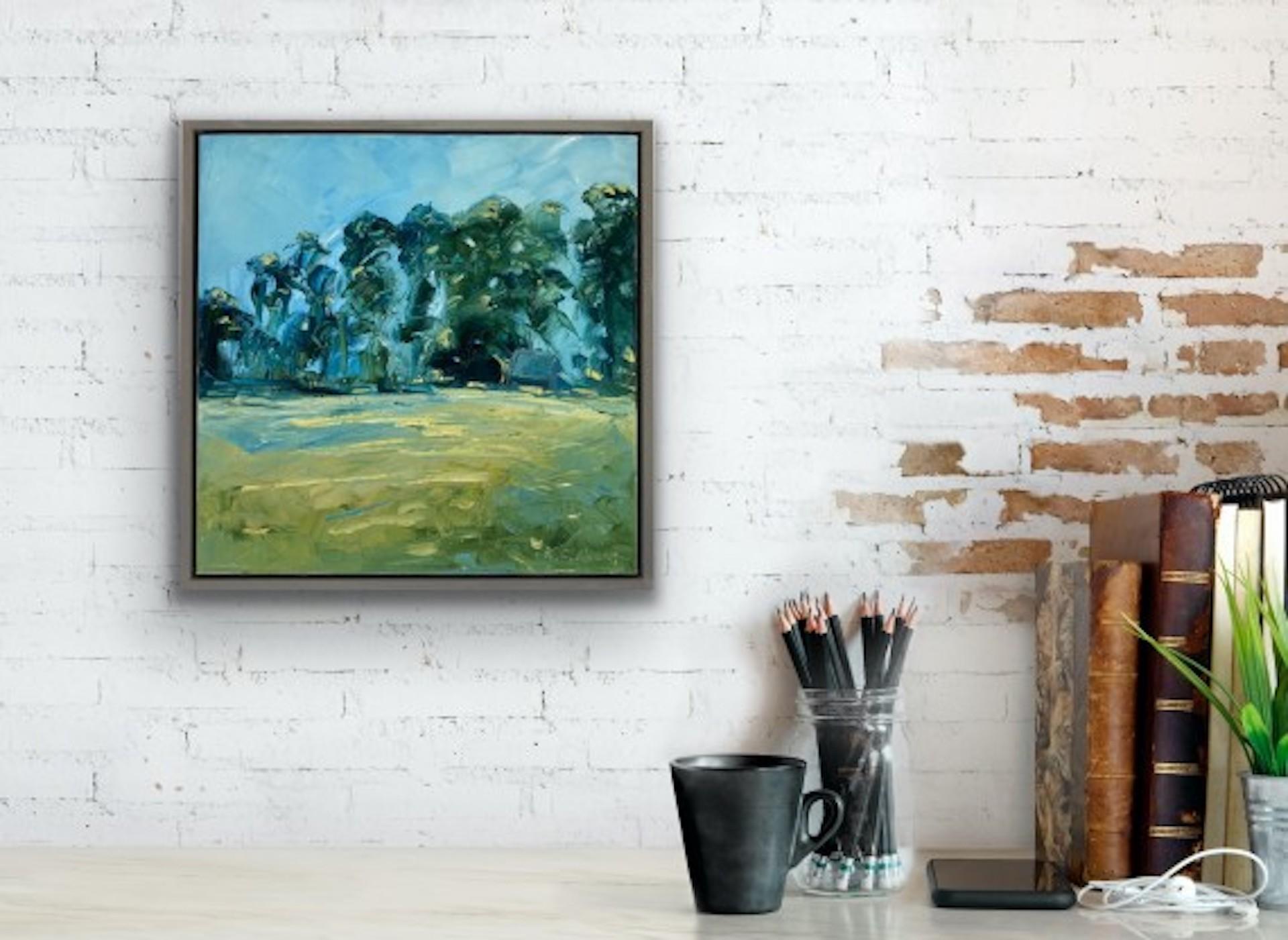 Rupert Aker, Great Tew, Summer, Cotswolds Landscape Art, Original Painting For Sale 4