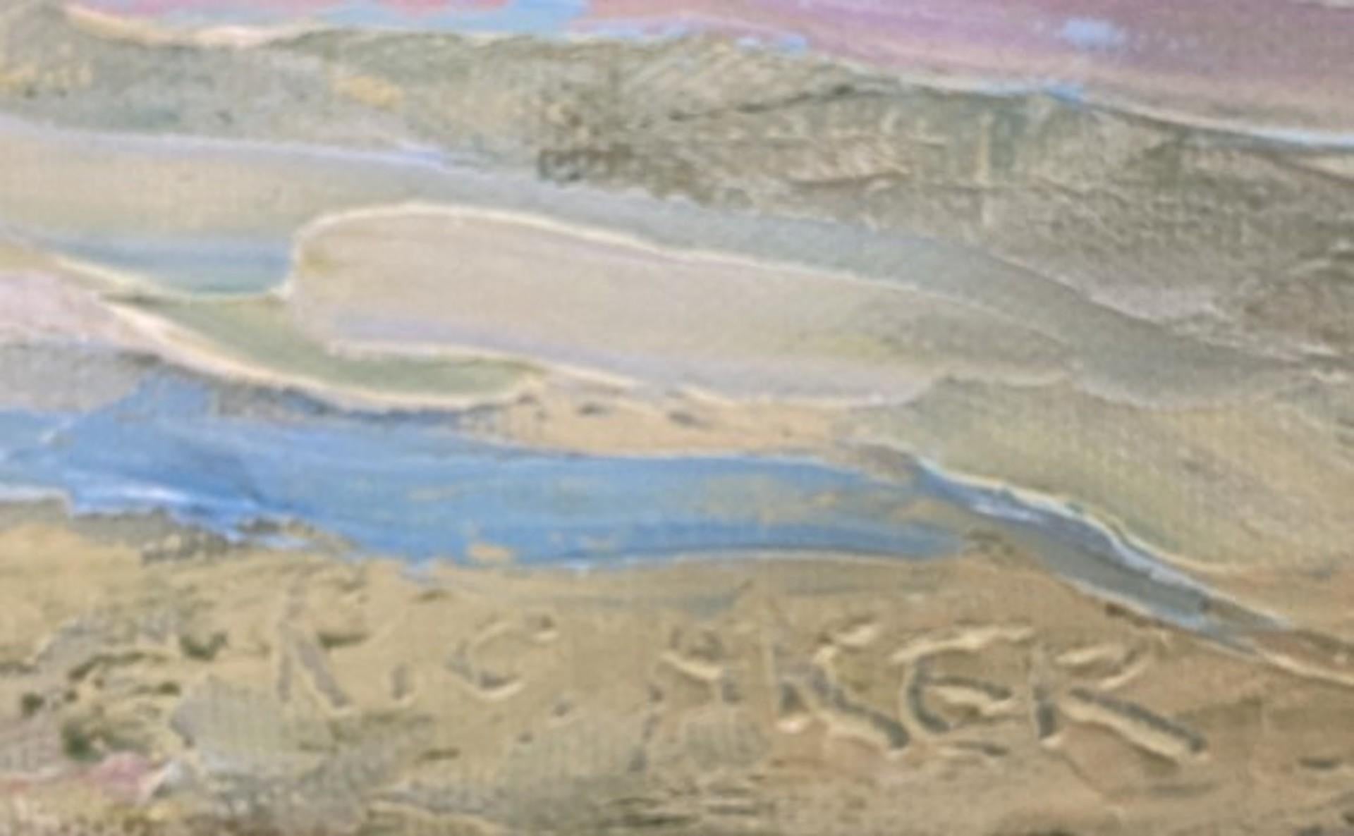 Rupert Aker, Verano brumoso, Arte paisajístico, Paisaje de Cotswold, Pintura original en venta 2