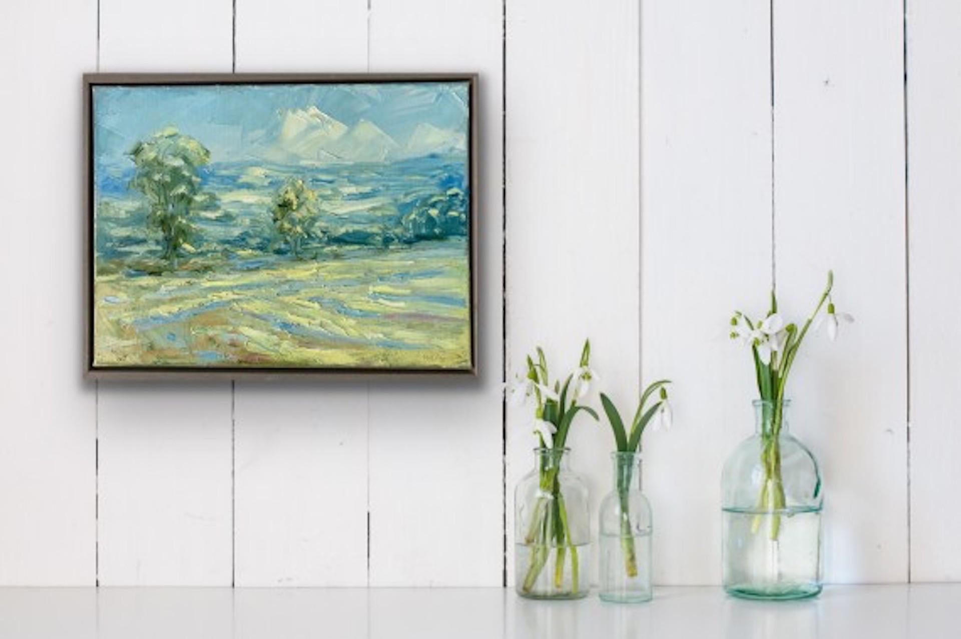 Rupert Aker, Verano brumoso, Arte paisajístico, Paisaje de Cotswold, Pintura original en venta 5