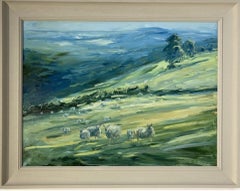 Rupert Aker, Sheep, Miserden, Cotswolds Landscape Art, Impressionist Painting