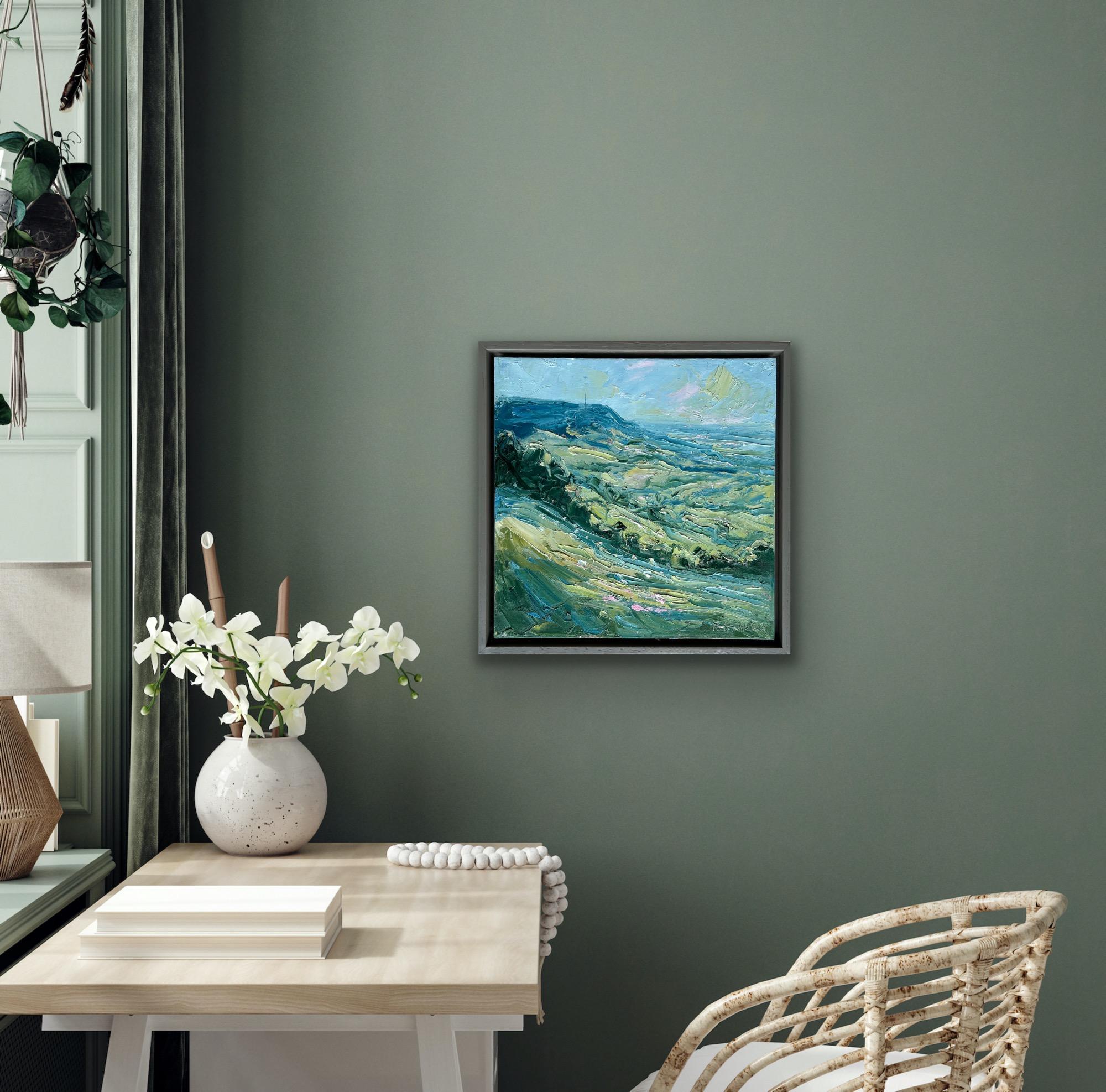 Stinchcombe Hill, tarde, Gloucestershire. Original, Paisaje impresionista en venta 7
