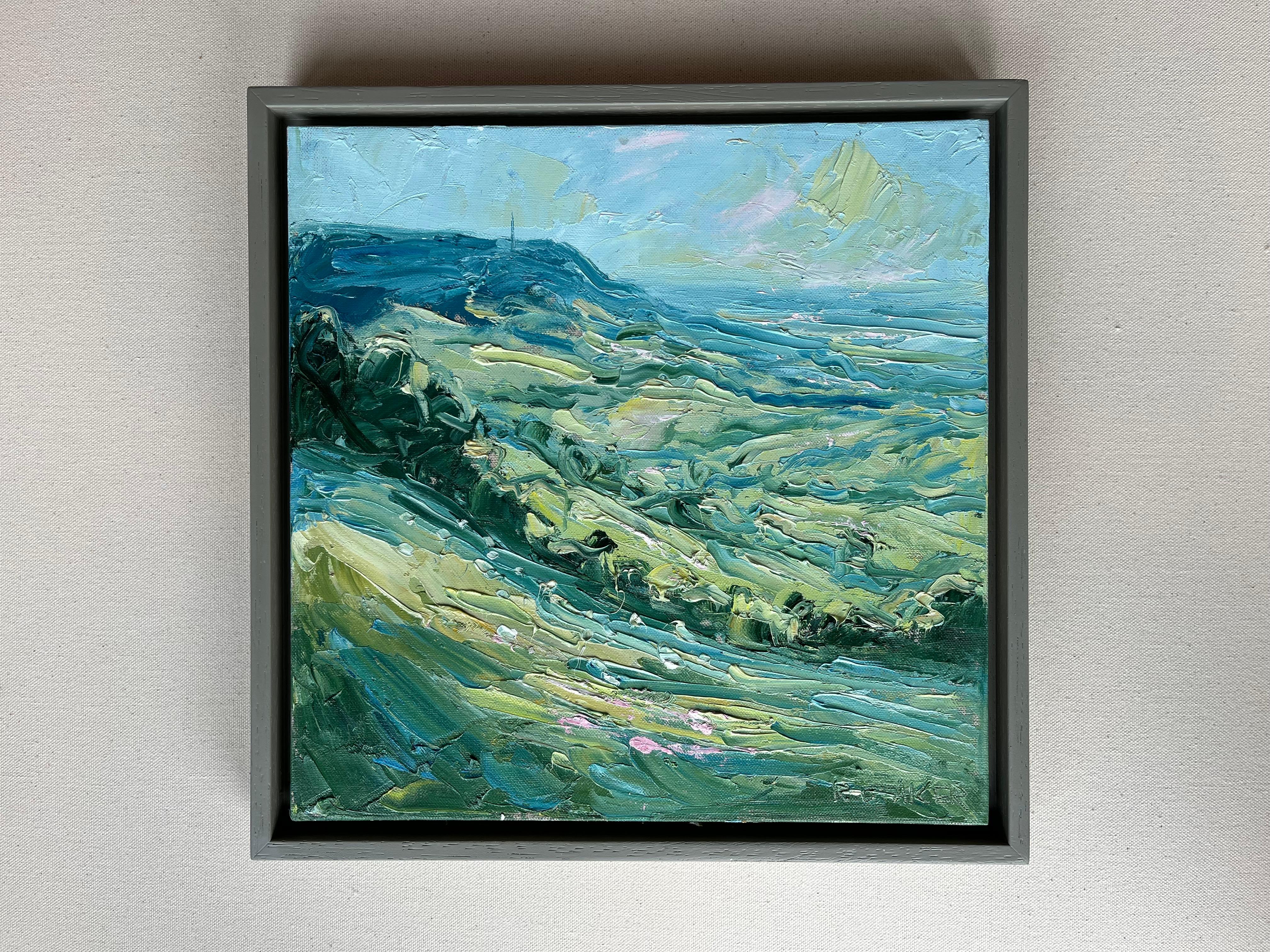 Hill, après-midi, Gloucestershire. Paysage impressionniste - Impressionnisme Painting par Rupert Aker