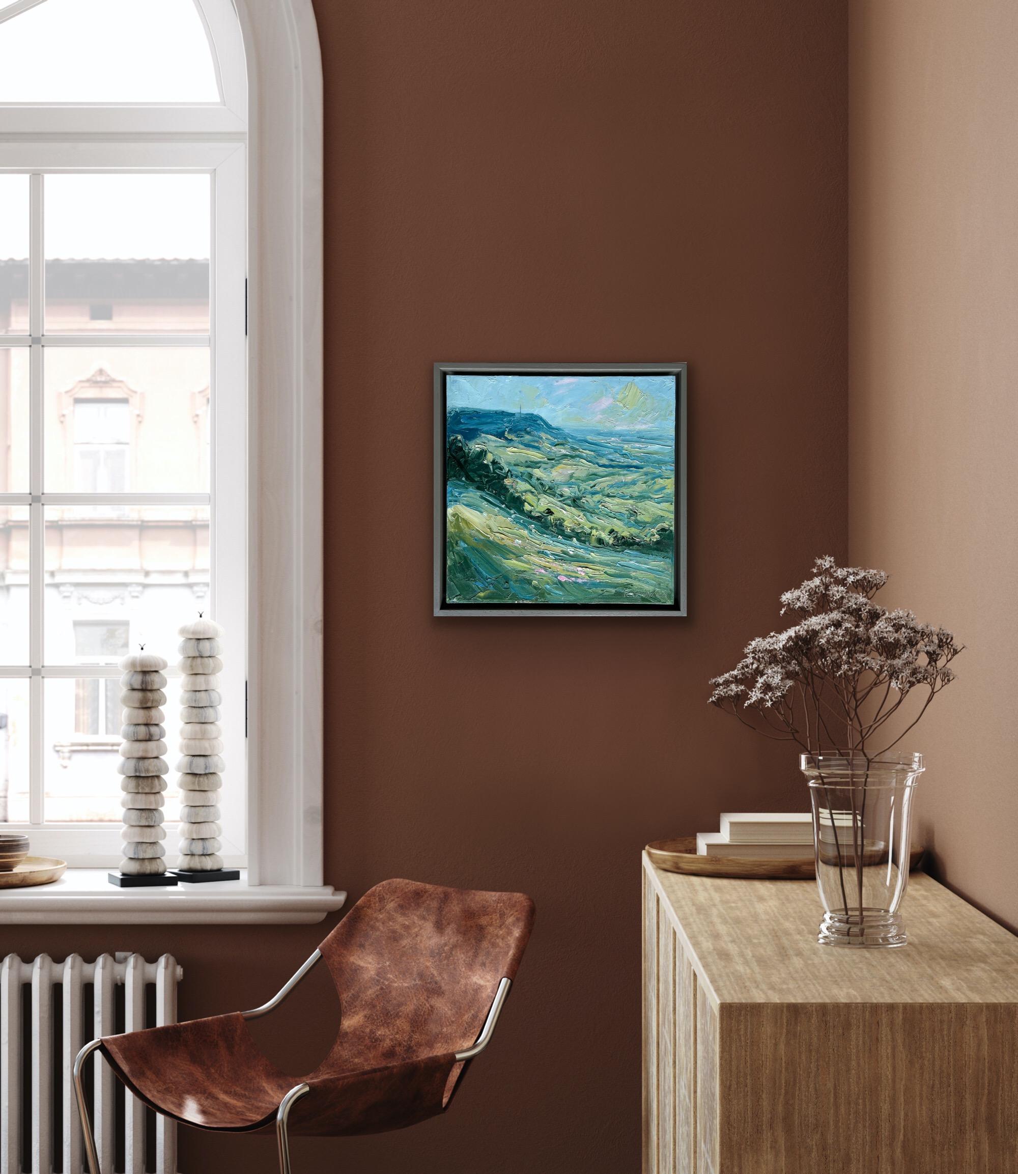Stinchcombe Hill, tarde, Gloucestershire. Original, Paisaje impresionista en venta 4