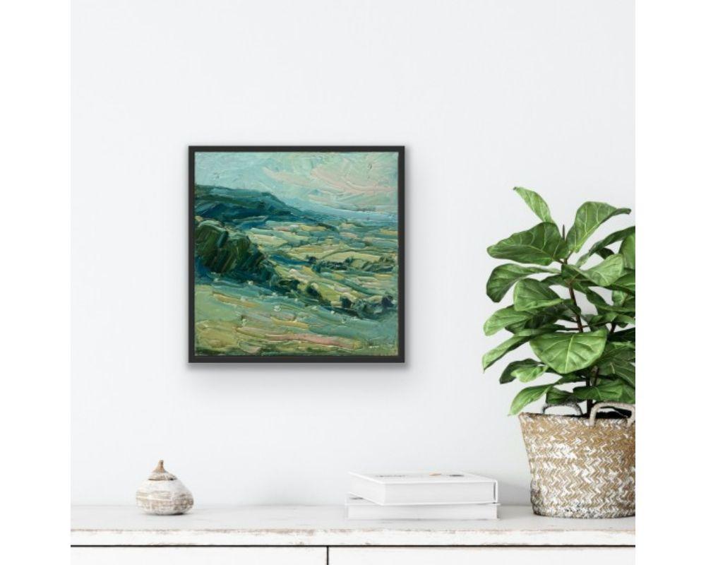 Stinchcombe Hill, Rupert Aker, Landscape Painting, Textured Art, Oil Painting For Sale 6