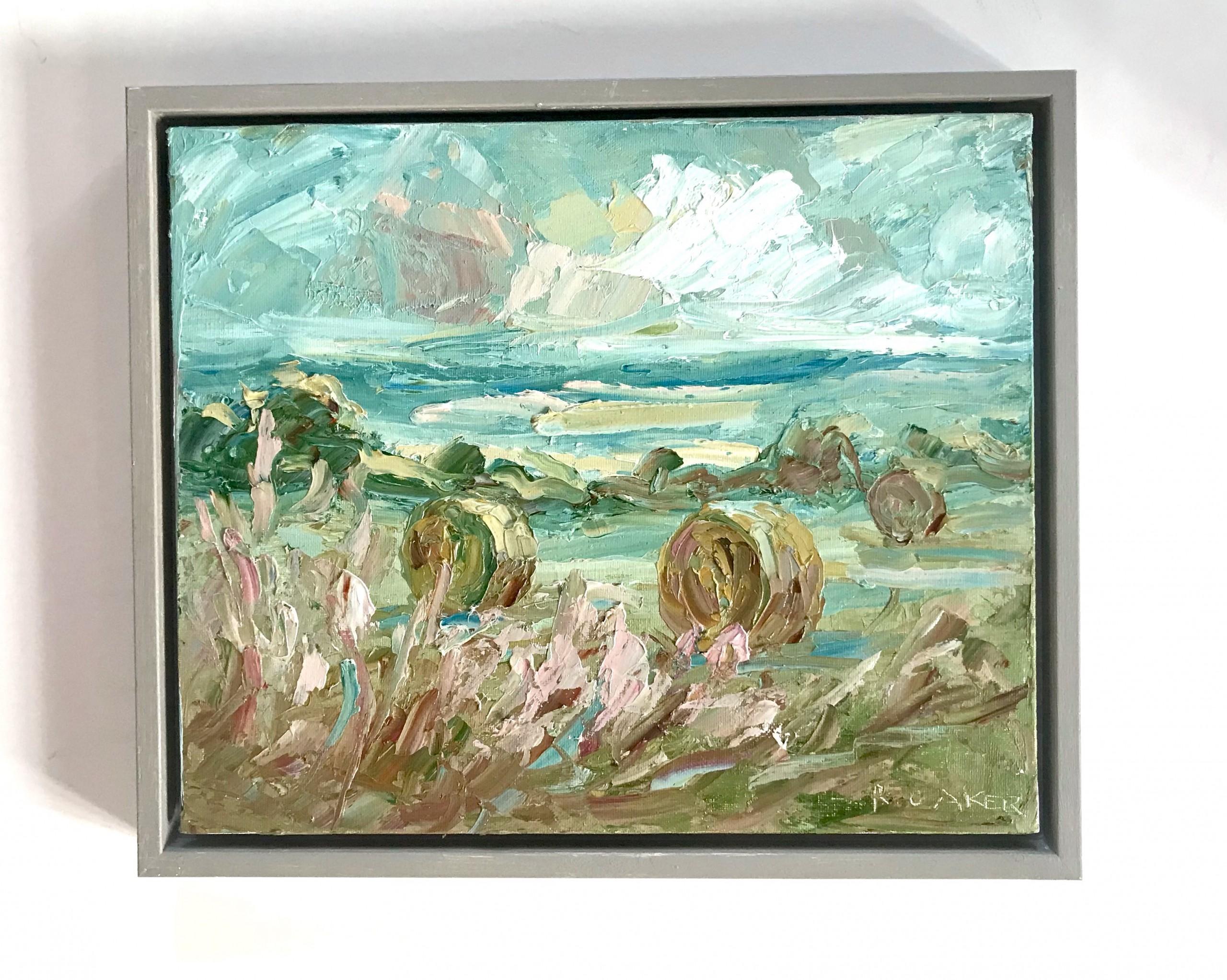 Summer Bales by Rupert Aker, Landscapes, Impressionist, Hay Bales  1