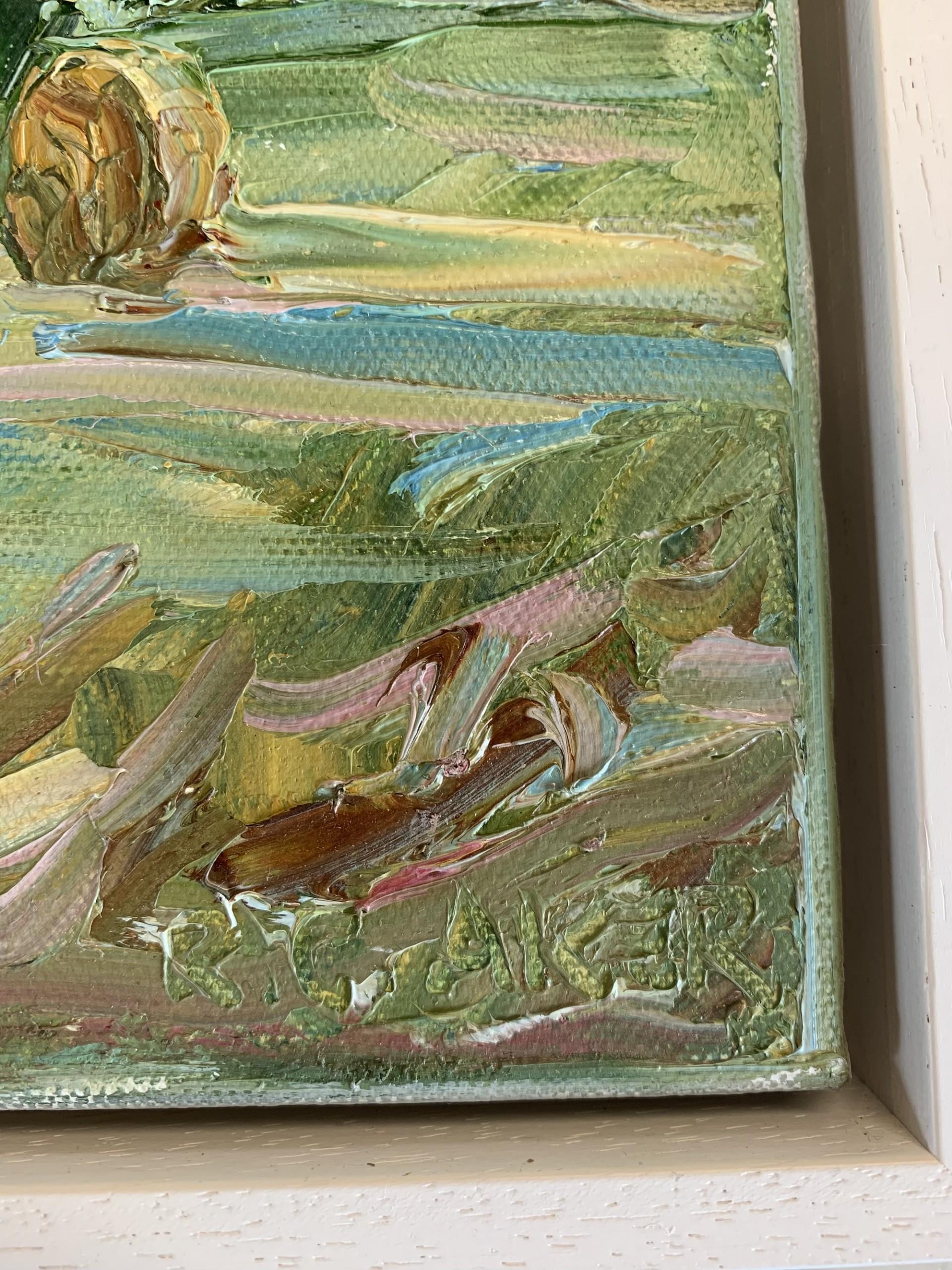 Summer Bales II, Contemporary Landscape Painting, Original Rural Artwork 2