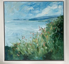 Summer Near New Quay, Rupert Aker, Original Seascape Painting, Coastal Artwork