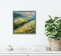 Swift's Hill, puesta de sol, Pintura original, paisaje