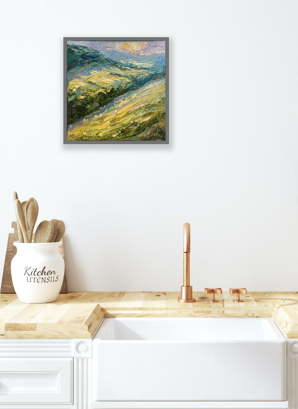 Sonnenuntergang von Swift's Hill, Slad

Zusätzliche Informationen:
Öl auf Karton
33 H x 33 B x 3 T cm (12,99 x 12,99 x 1,18 Zoll)
Verkauft gerahmt

Bildgröße:
Höhe: 30 cm (11,81 Zoll)
Breite: 30 cm (11,81 Zoll)

Komplette Größe des ungerahmten