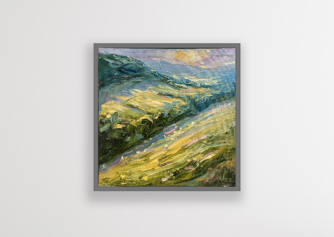 Swift's Hill, Sonnenuntergang, Originalgemälde, Landschaft im Angebot 4