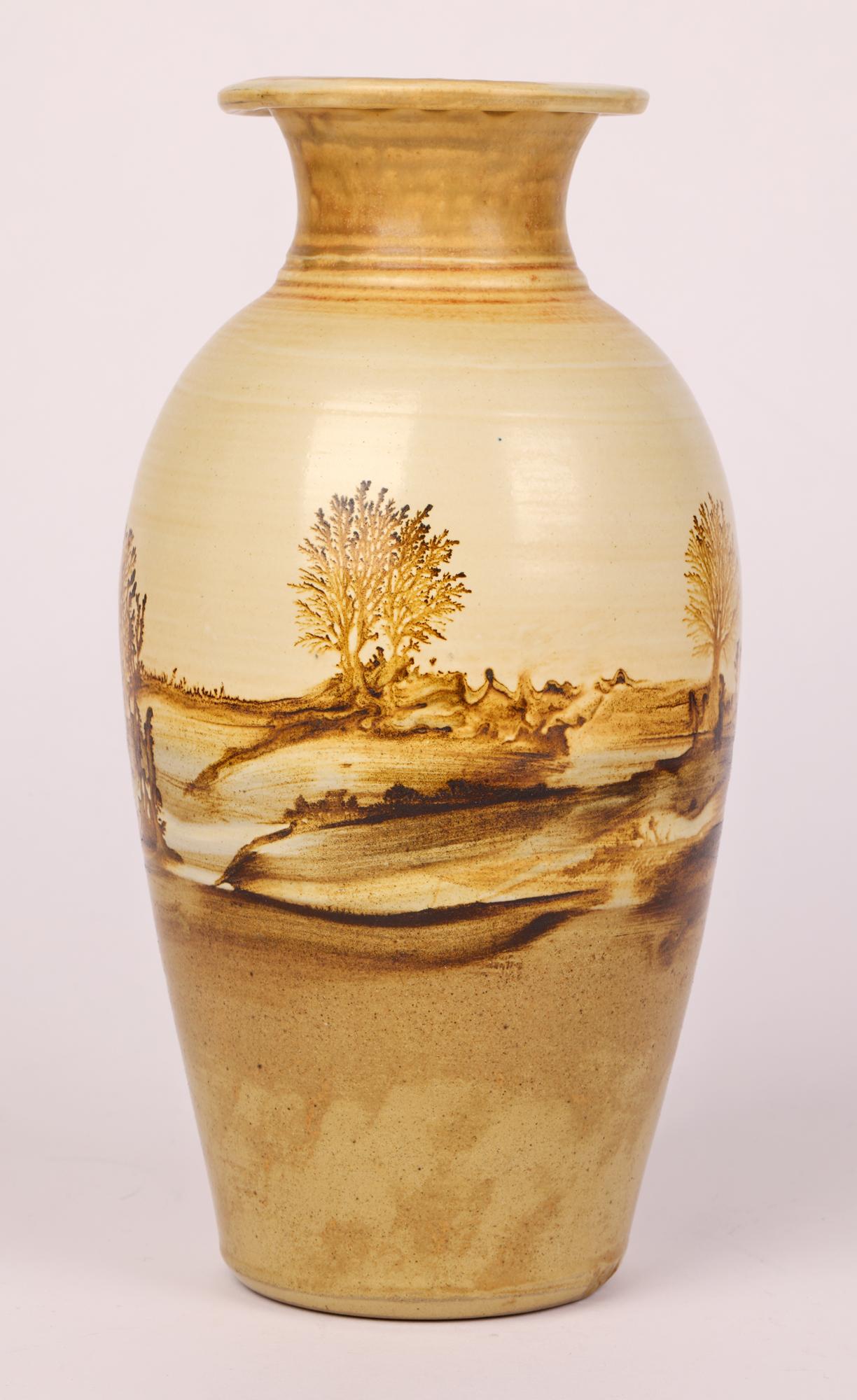 Rupert Andrews Mocha Ware Landscape Design Studio Pottery Vase 4