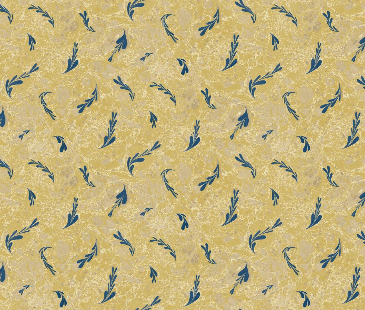 Modern Rupert Bevan Blue Fabian Fern Wallpaper For Sale