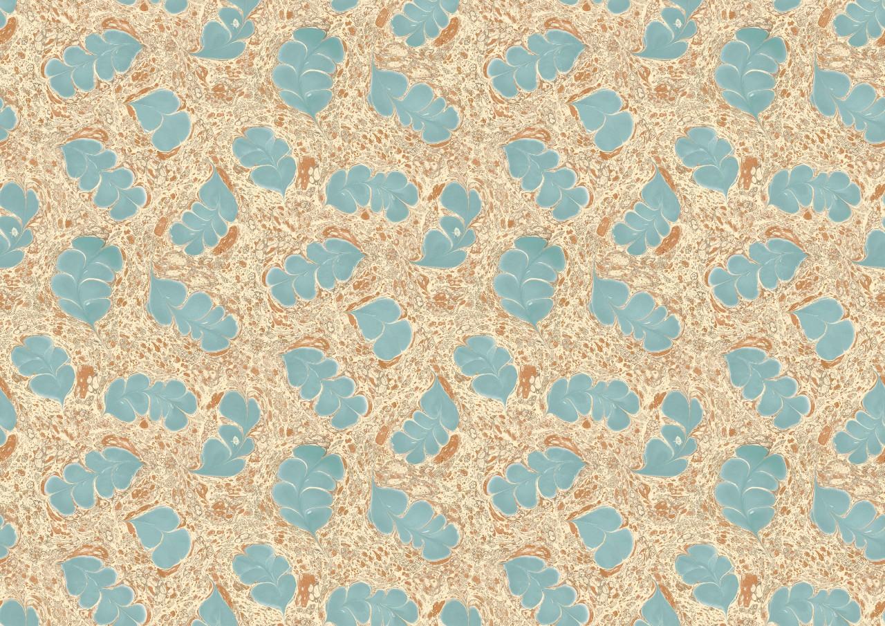 Papel Pintado Roble Matilda Azul Rupert Bevan Hecho a mano en venta
