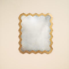 Rupert Bevan Brass Chevron Mirror - Large