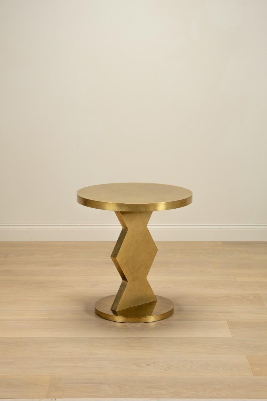 Hand-Crafted Rupert Bevan Brass Marcel Side Table - Large For Sale