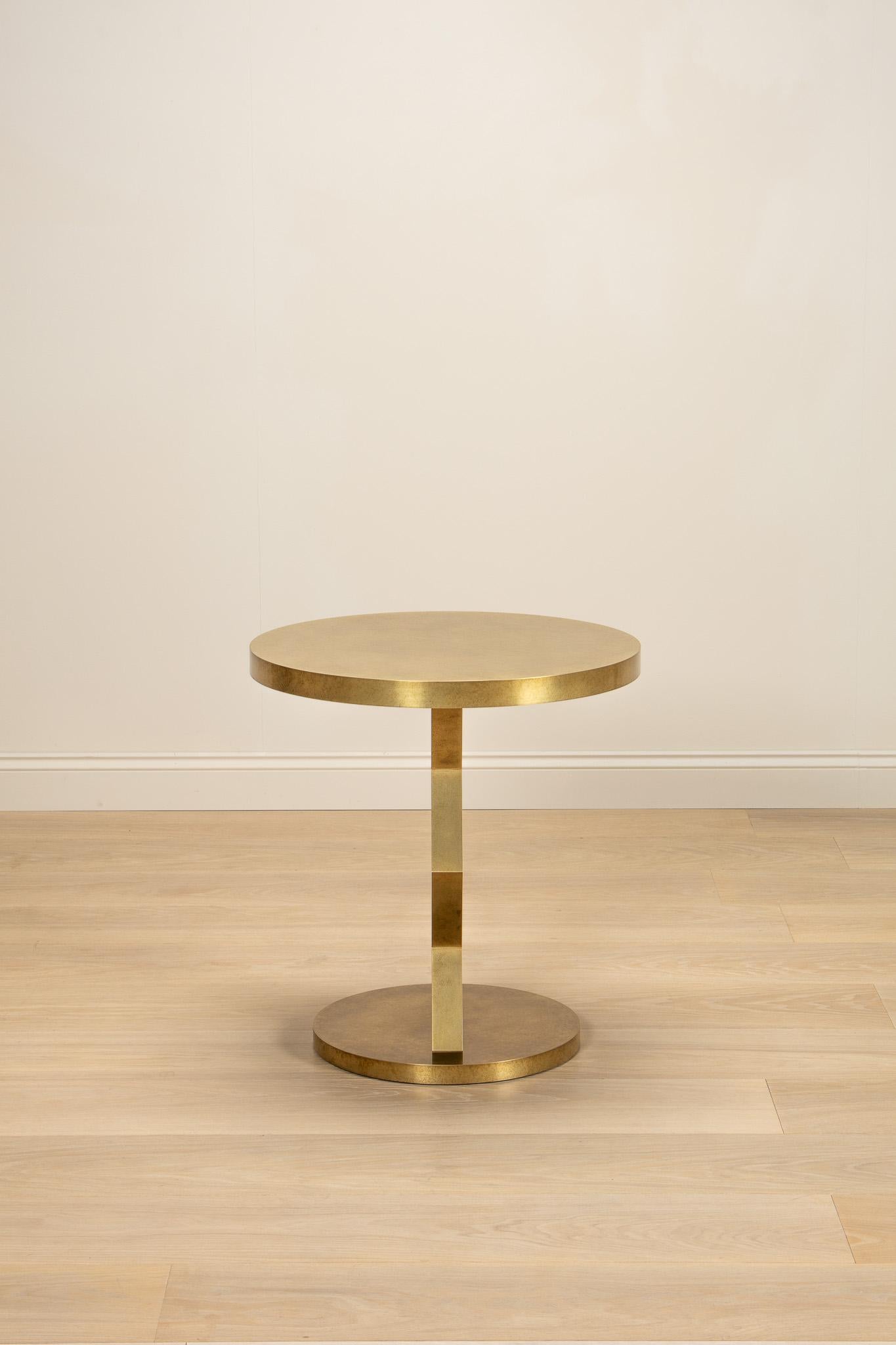 Contemporary Rupert Bevan Brass Marcel Side Table - Large For Sale