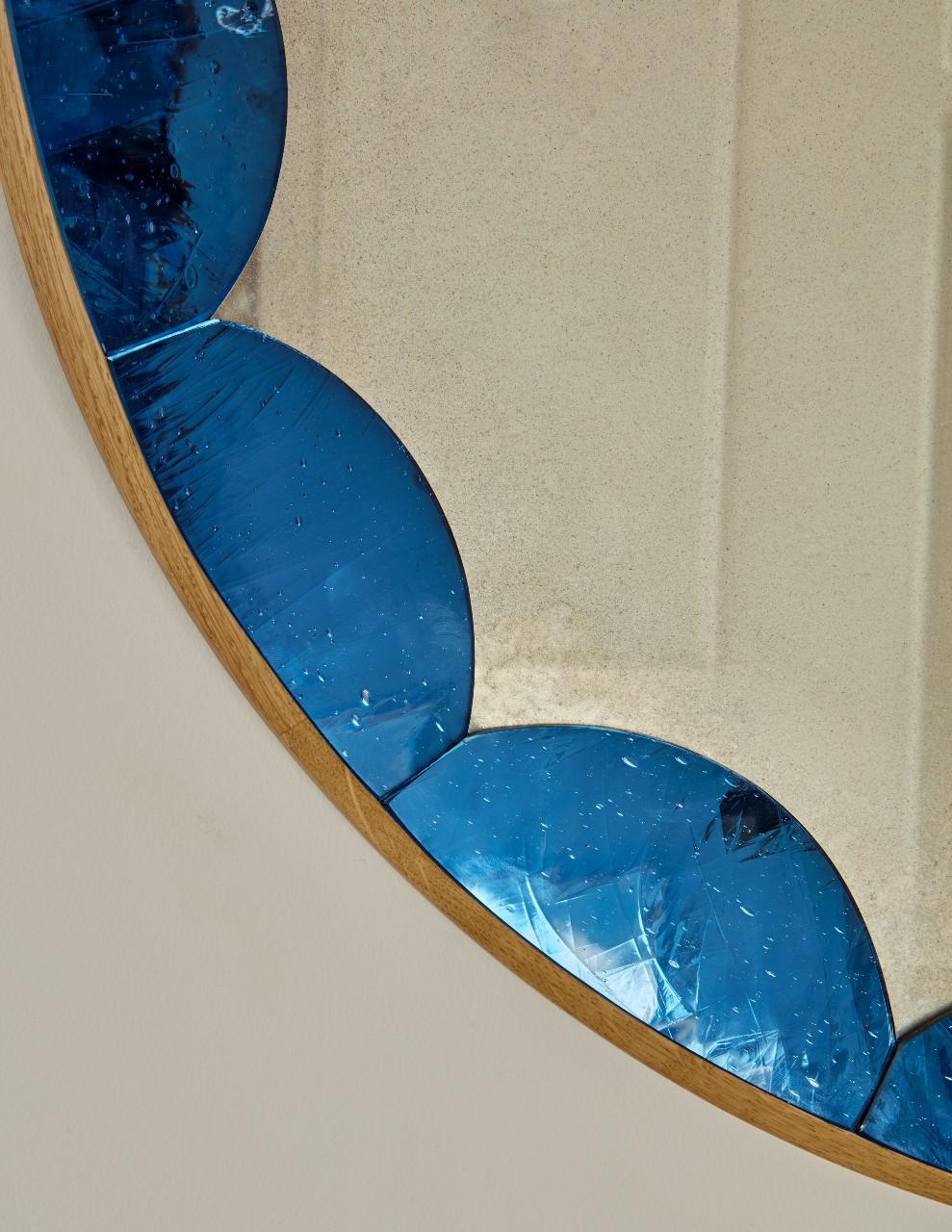 Art Deco Rupert Bevan Circular Scallop Mirror - Small For Sale
