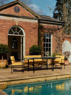 Rupert Bevan Clement Garden Bench (customer's choice of material/leather)