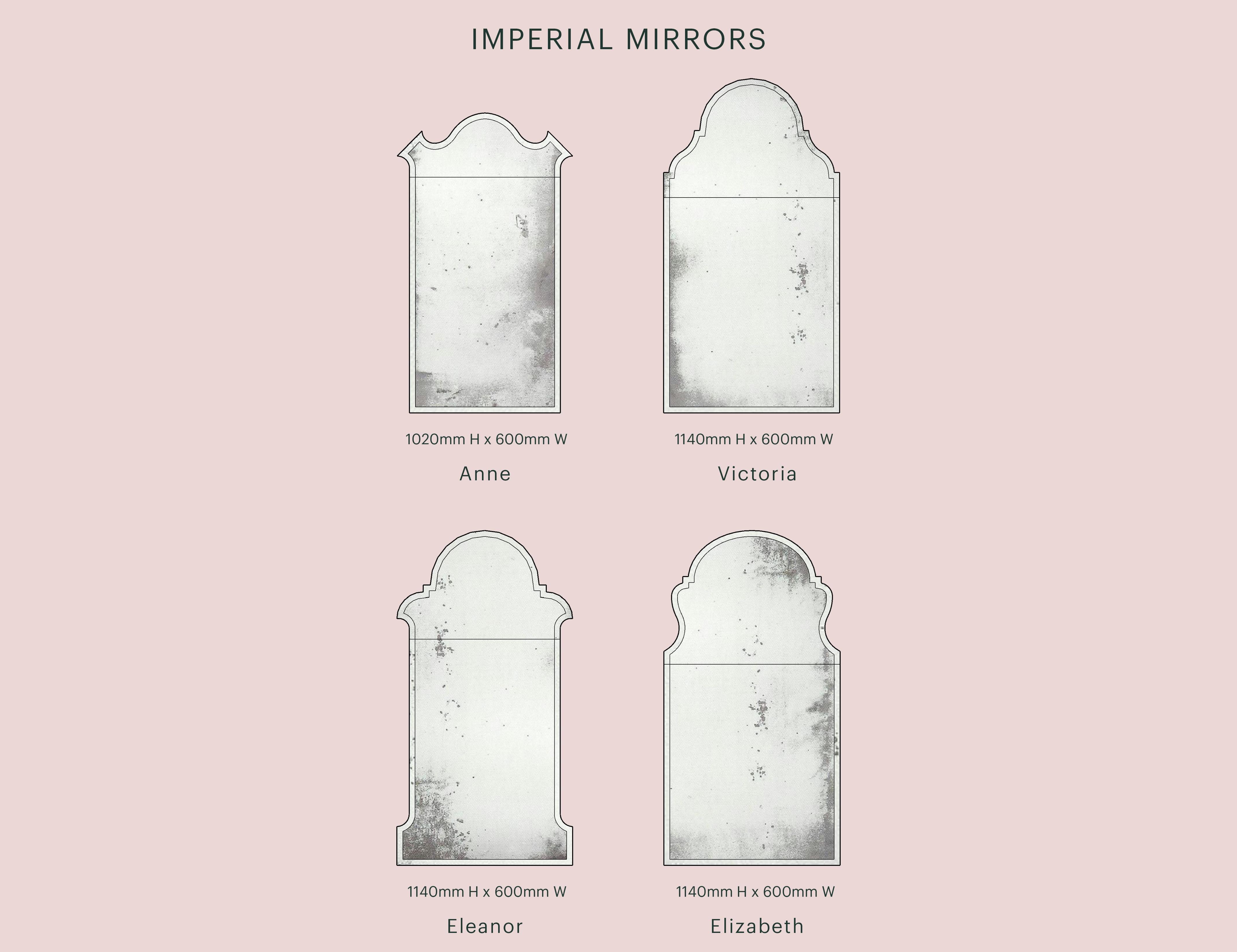 British Rupert Bevan Imperial Mirror - Elizabeth For Sale