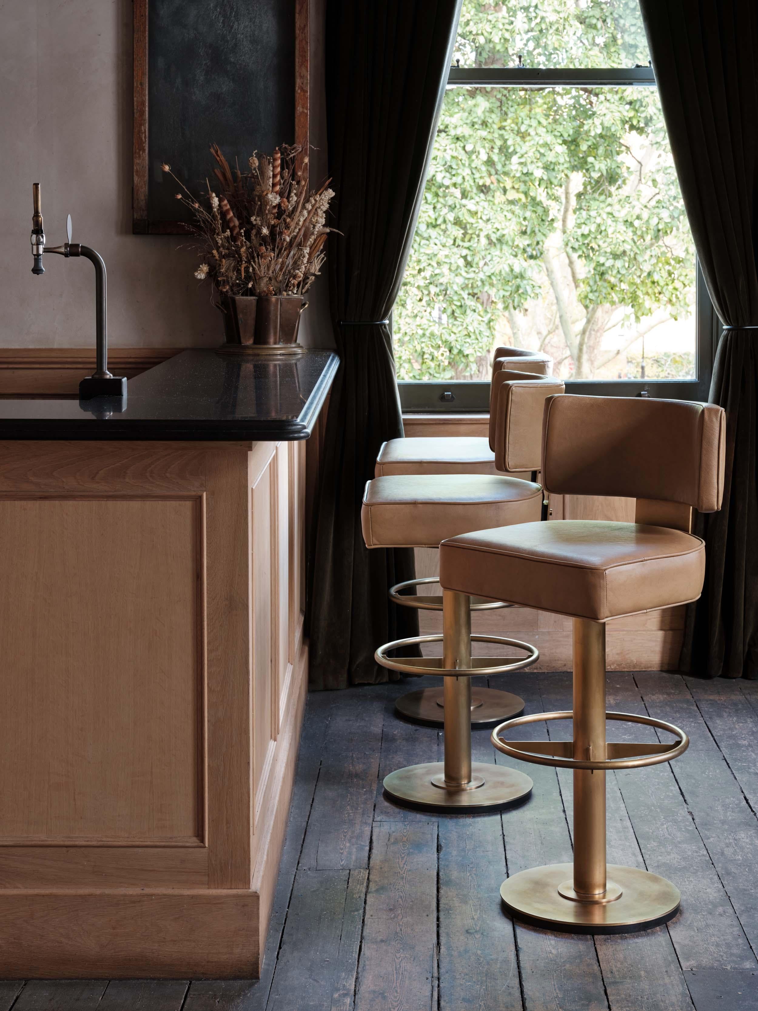 Contemporary Rupert Bevan Lafon Barstool (in Customer's Own choice of Material/Leather) For Sale