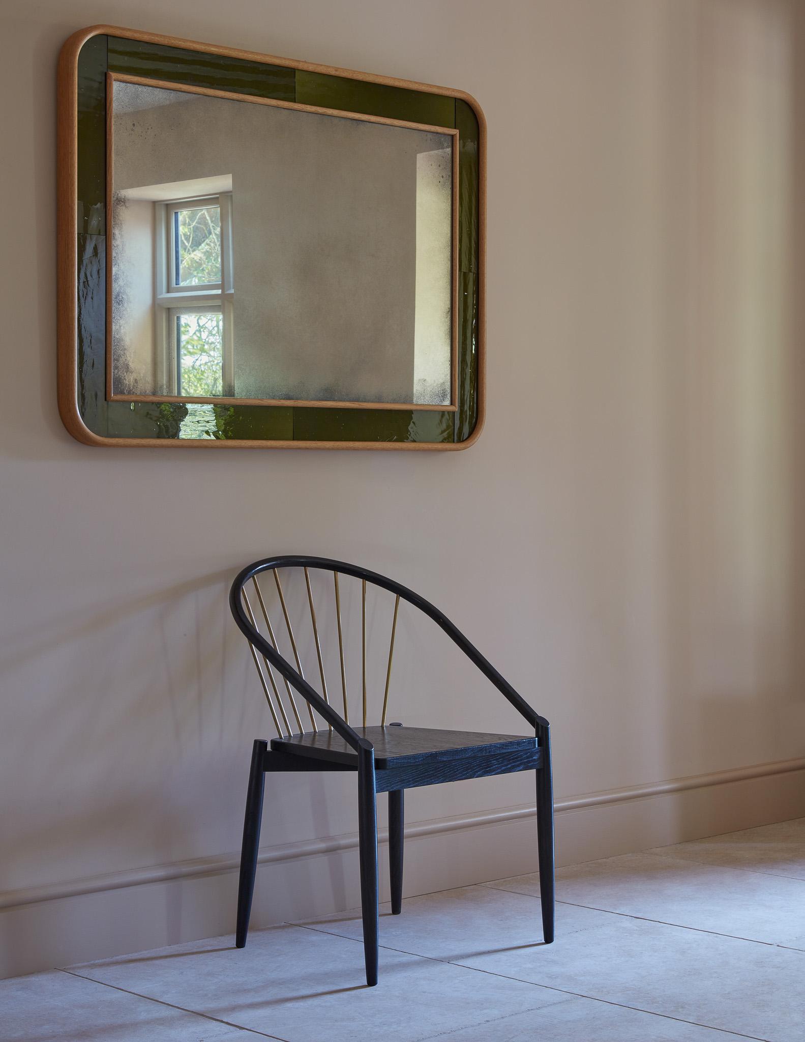 Our Lucian Mirror is made from the finest materials, with it’s fumed oak frame and cathedral glass bordering a lightly antiqued mirror glass centre panel. The mirror includes hidden split batten wall fixings.
​
Available in four colourways: gold,
