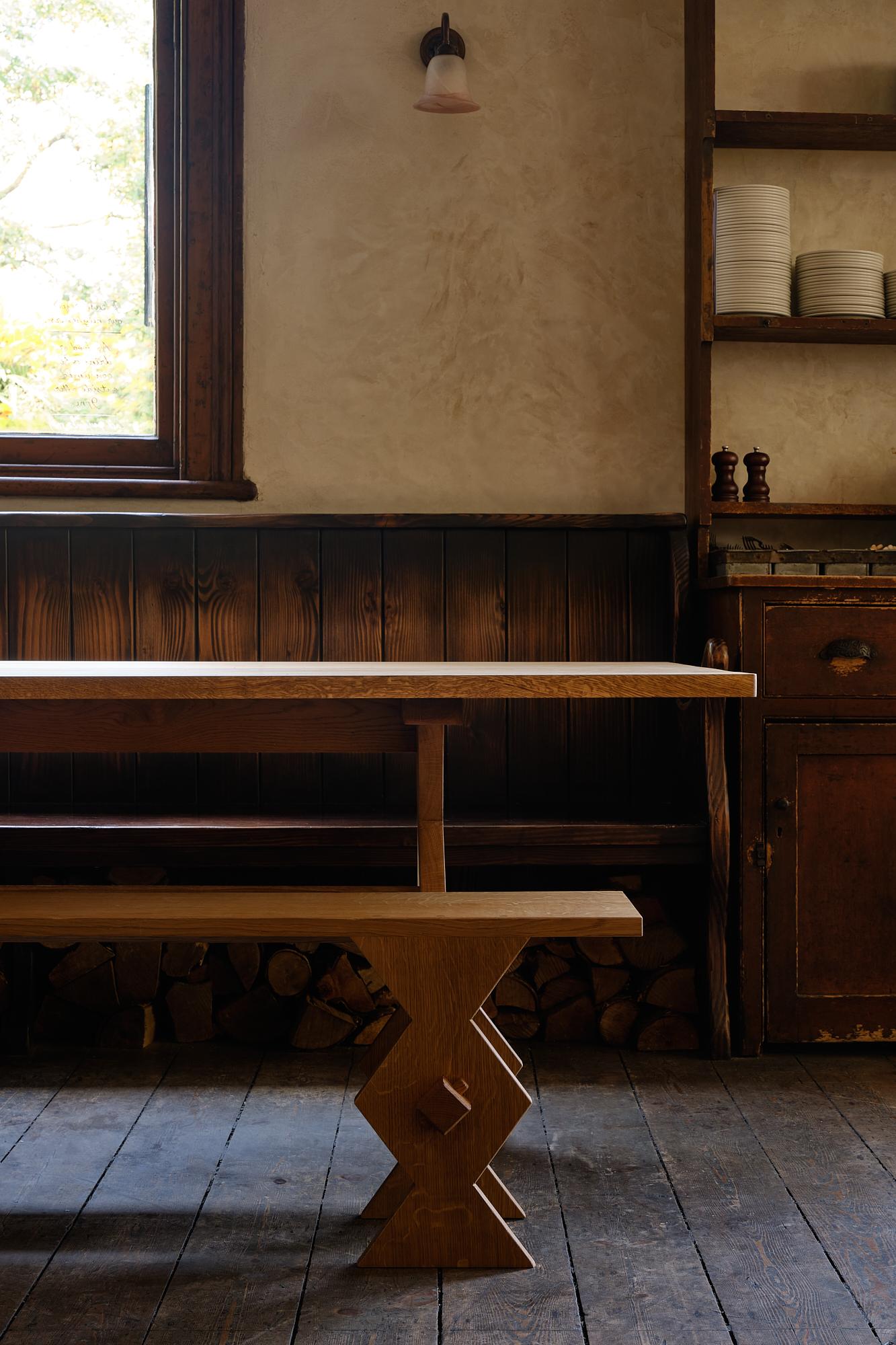 Oak Rupert Bevan Marcel Dining Table - Medium For Sale