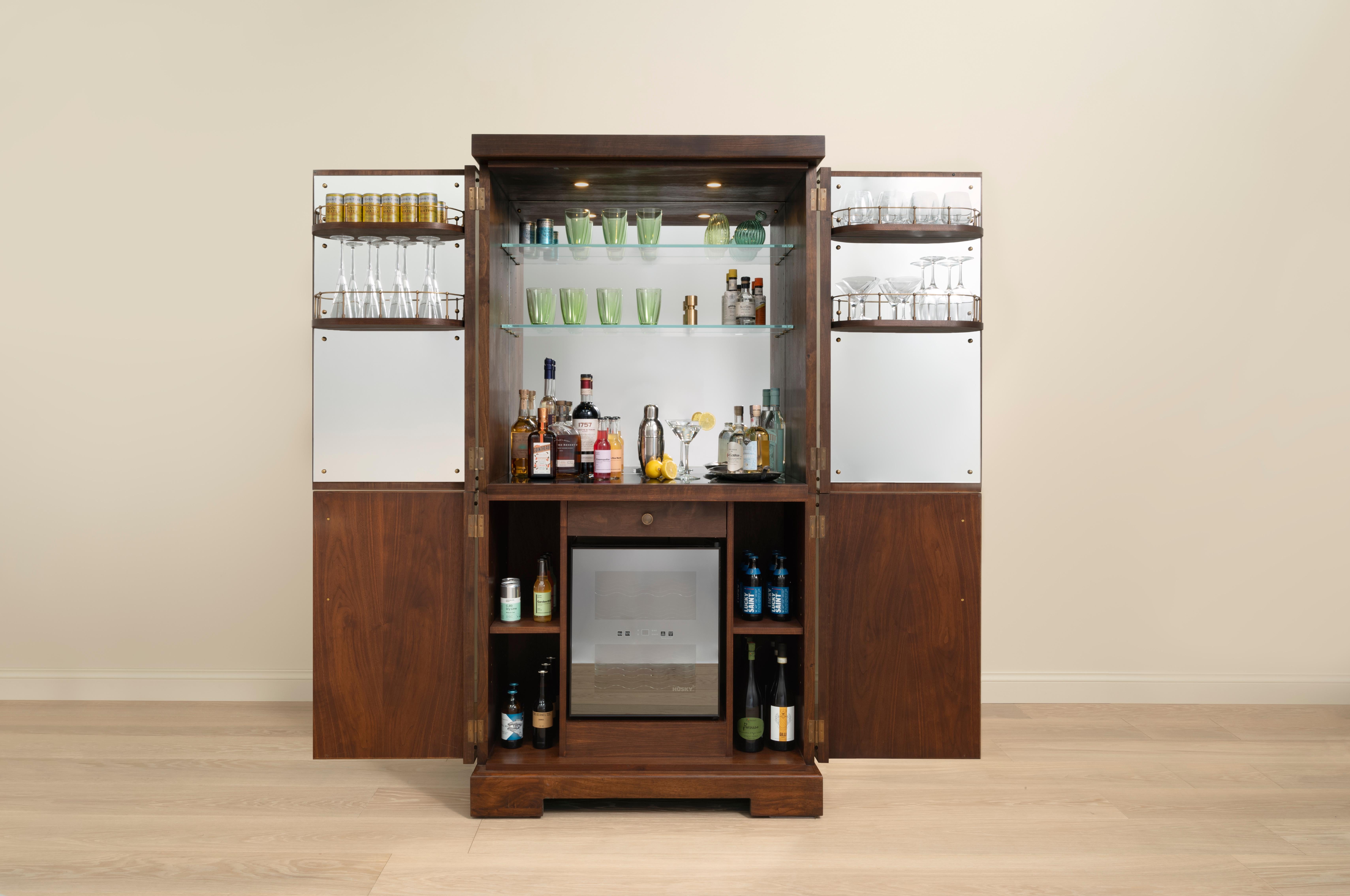 Hand-Crafted Rupert Bevan Miami Cocktail Cabinet For Sale