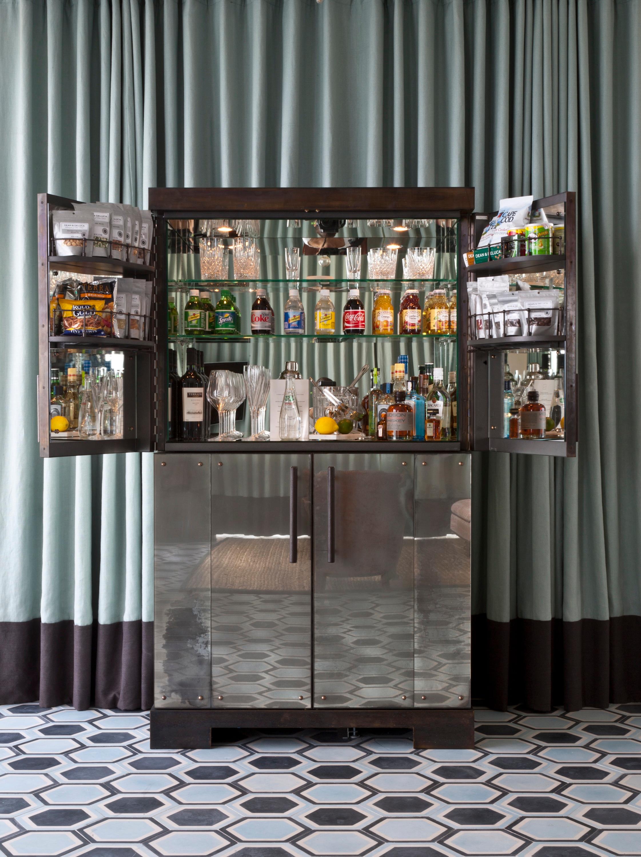 Mirror Rupert Bevan Miami Cocktail Cabinet For Sale
