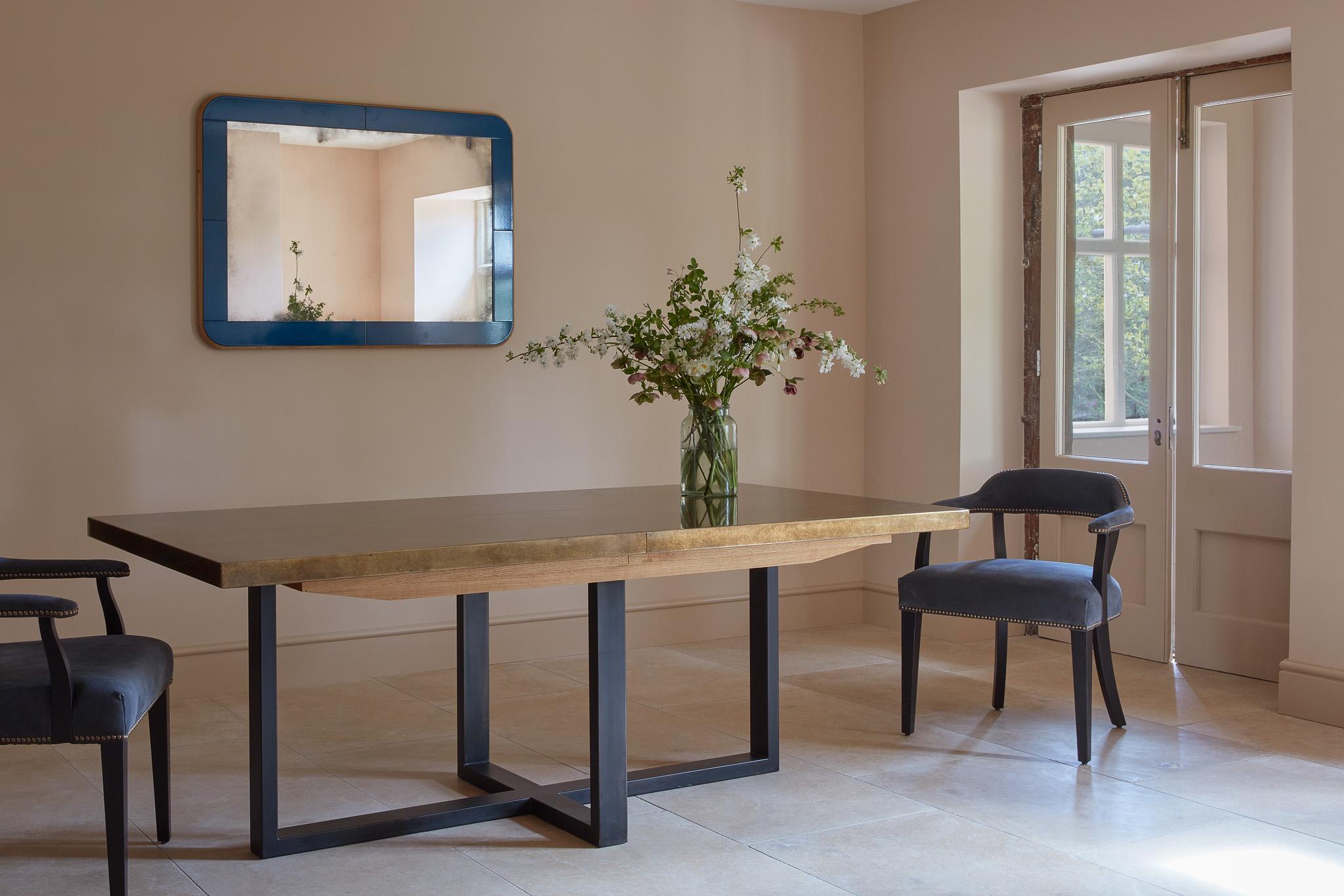 Fait main Miroir Morier Rupert Bevan Glass en vente