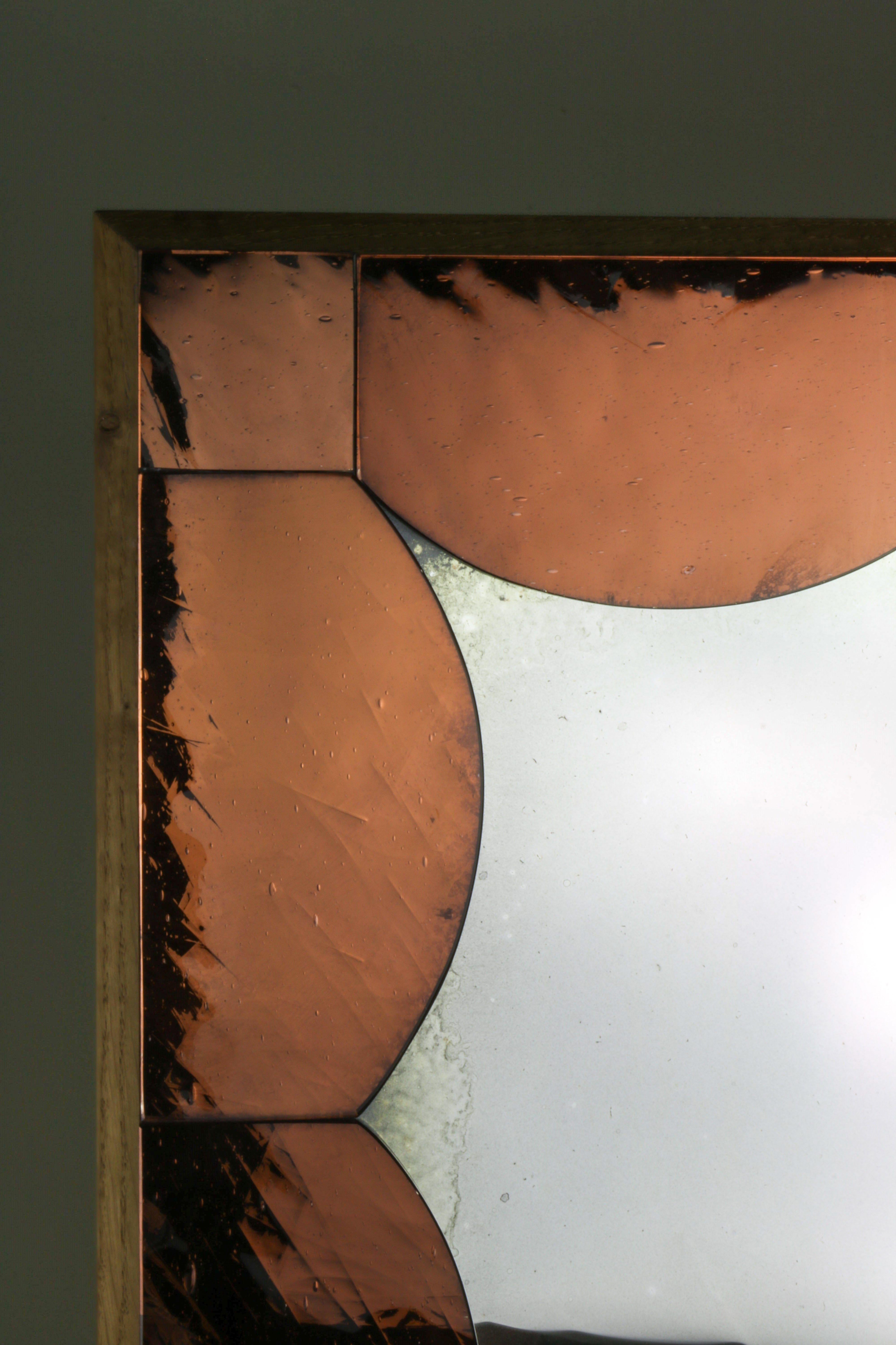 Hand-Crafted Rupert Bevan Rectangular Scallop Mirror - Medium For Sale