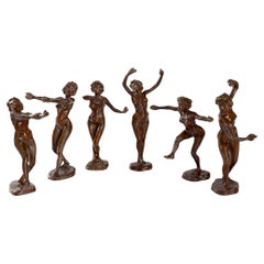 Rupert Carabin Set of Six Castanet Dancers