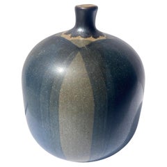 Rupert Deese, Blue, Ceramic/Stoneware" Apple" Sculpture, Paperweight, Marked