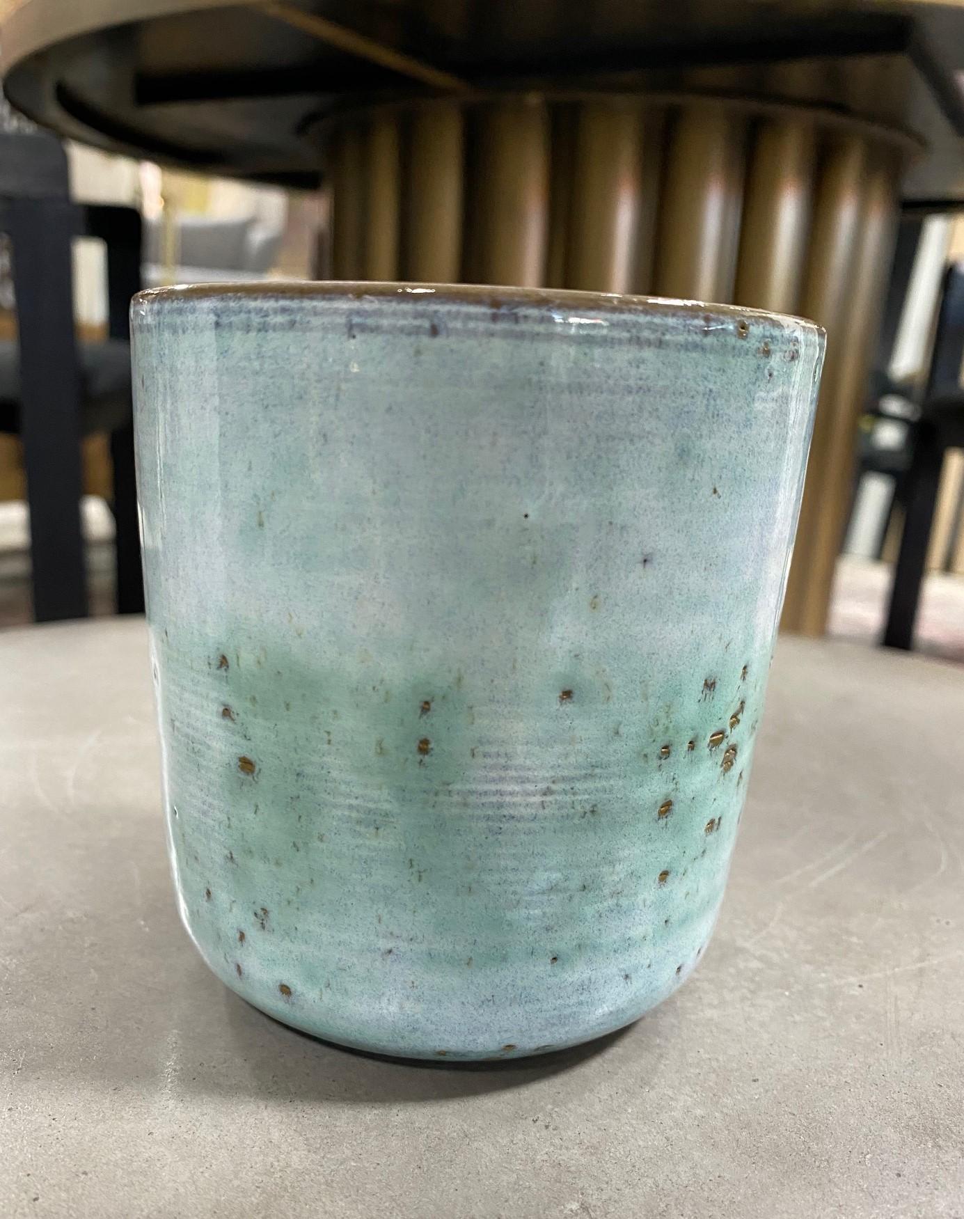 Glazed Rupert Deese Mid-Century Modern California Studio Pottery Ceramic Vase Vessel