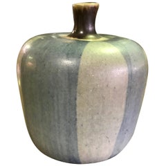 Rupert Deese Midcentury California Studio Pottery Ceramic Apple Vessel