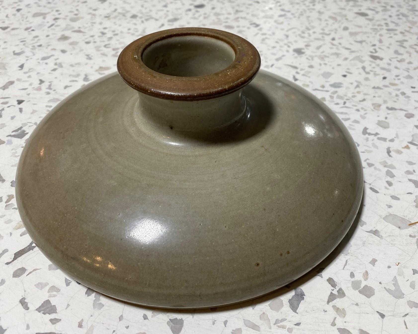 Rupert Deese Signed Mid-Century Modern California Studio Pottery Pedestal Bowl For Sale 5