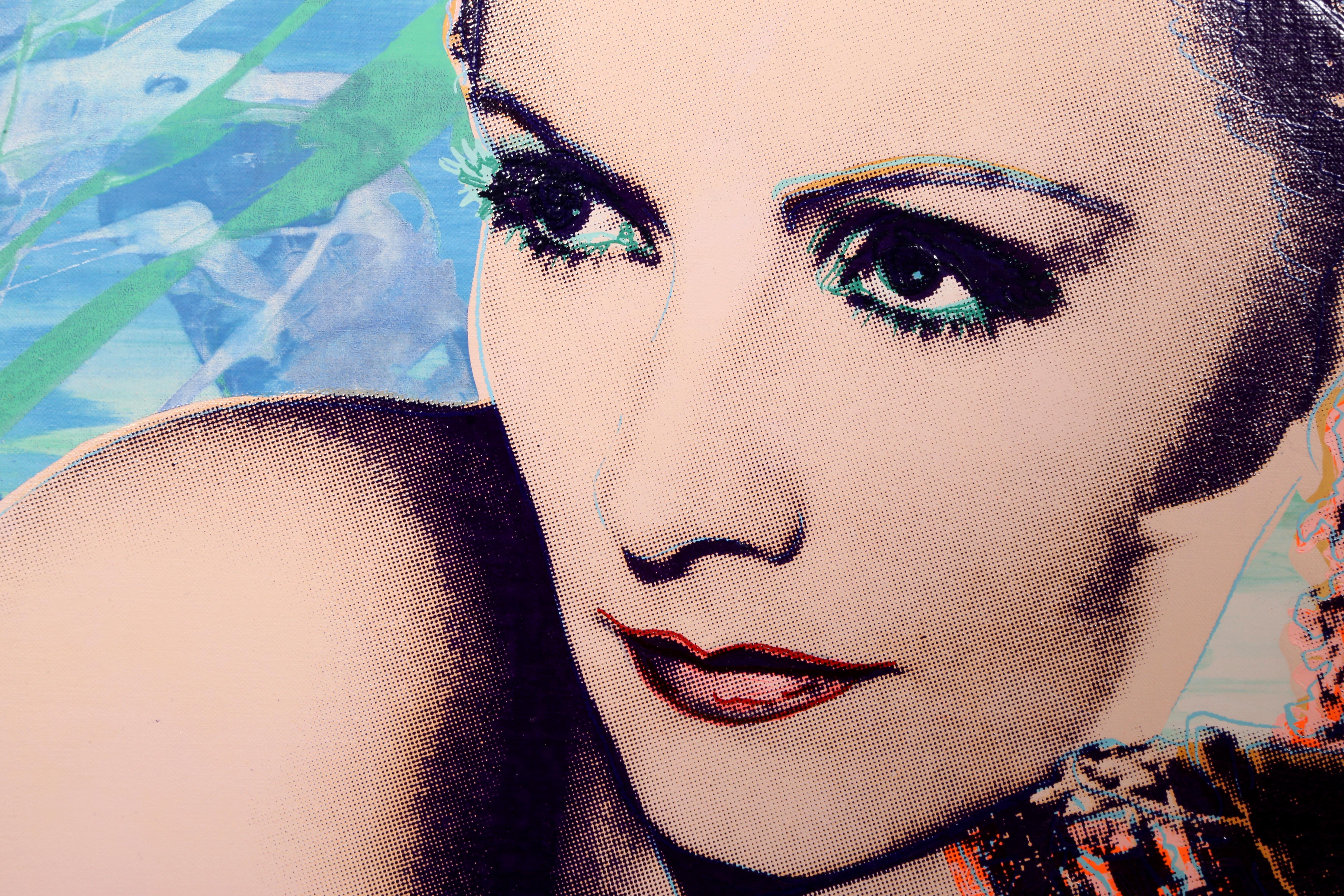 Greta Garbo als Mata Hari, Pop-Art-Gemälde von Rupert Jasen Smith im Angebot 1
