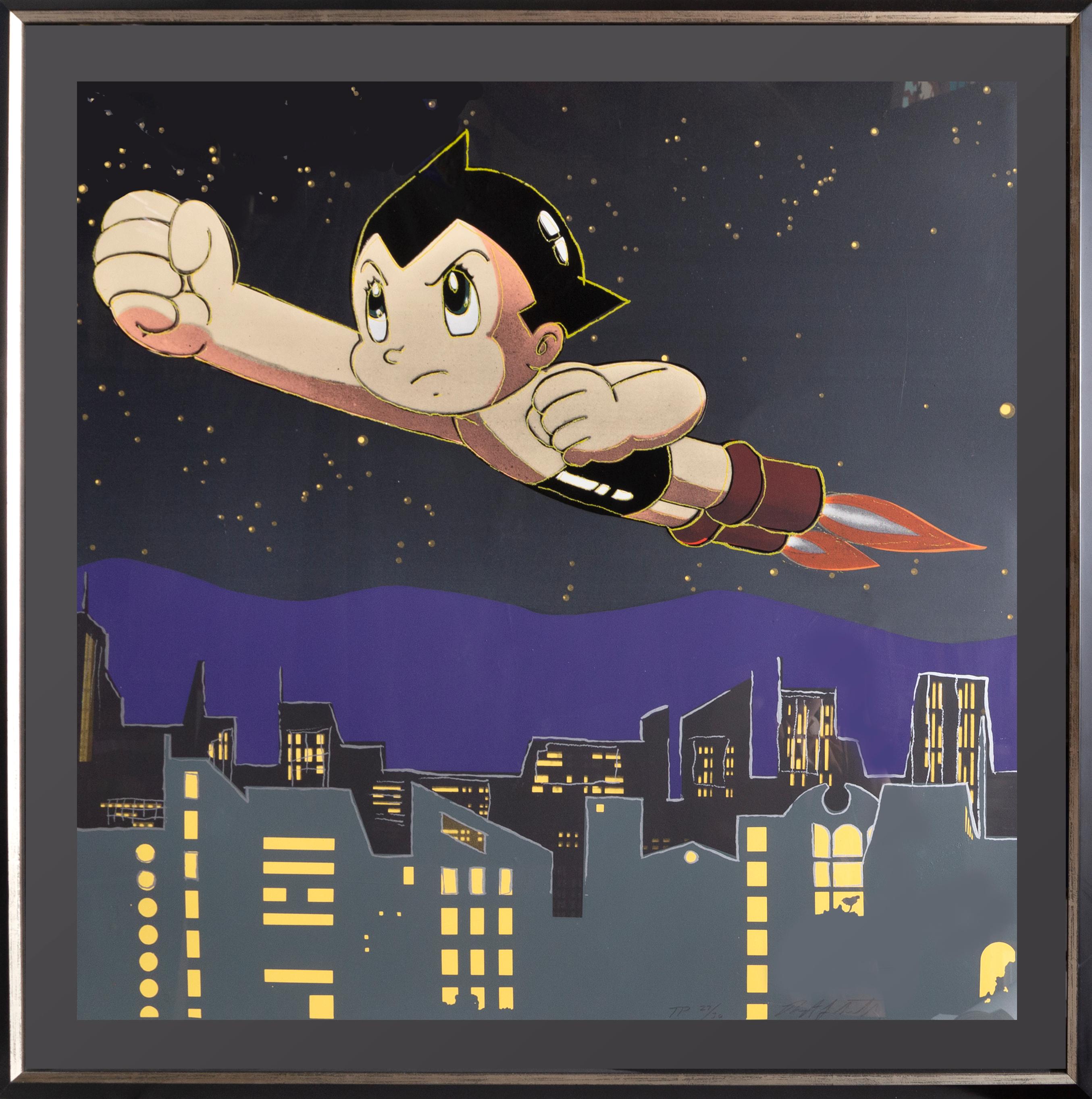 Artiste : Rupert Jasen Smith, américain (1953 - 1989)
Titre : Astroboy (Trial Proof)
Année : 1989
Médium : Sérigraphie sur panneau Lennox Museum avec poussière de diamant, signée et numérotée au stylo
Edition : TP 20/30 
Taille : 36 in. x 36 in.