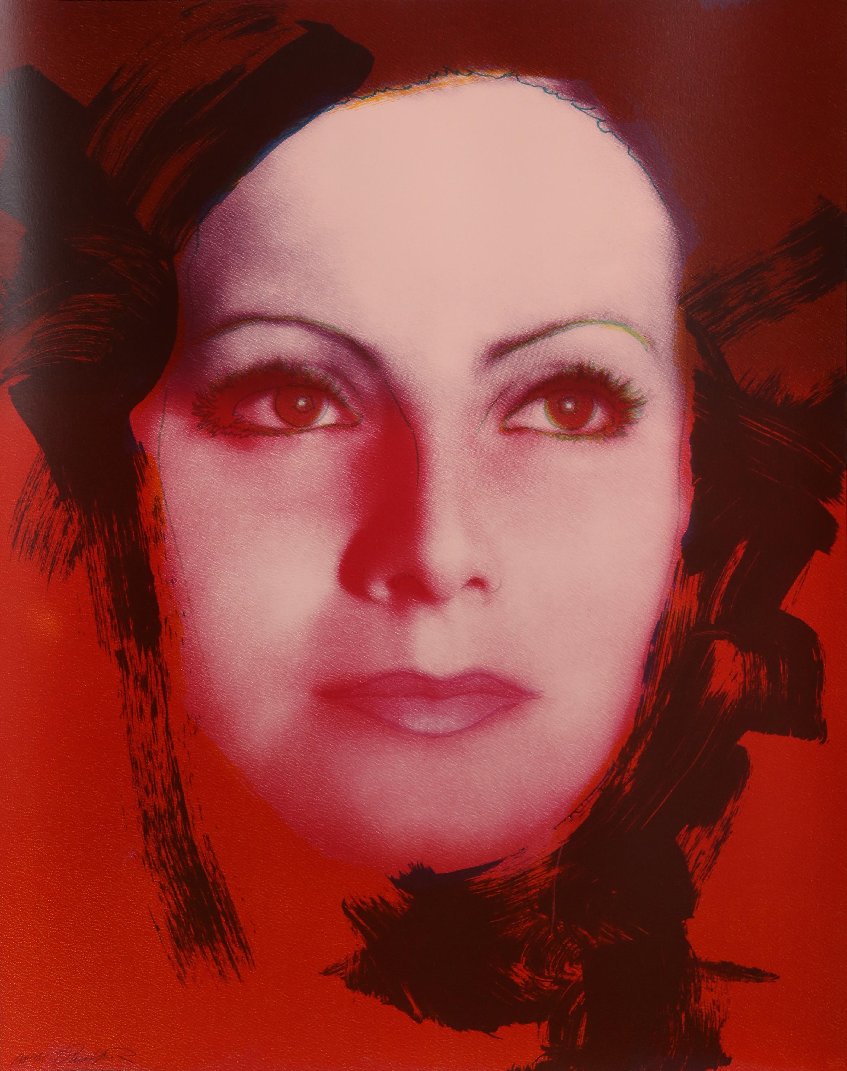 Artist: Rupert Jasen Smith, American (1953 - 1989)
Title:	Greta Garbo
Year: 1988
Medium:	Screenprint, signed and numbered in pencil
Edition: AP 12/15
Size:	43 x 34 in. (109.22 x 86.36 cm)

Printer: Rupert Jasen Smith
Publisher: Galerie Borjeson,