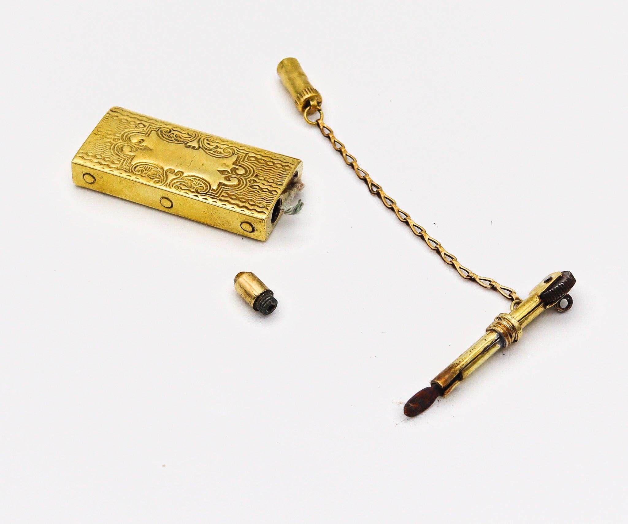 RUPERT LICHTMAN 1920 Austria “ER-ELL” Lighter Fortuna-Drehring Embossed Brass 2