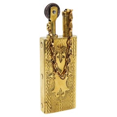 RUPERT LICHTMAN 1920 Austria “ER-ELL” Lighter Fortuna-Drehring Embossed Brass