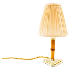 Rupert Nikoll bamboo table lamp with fabric shade vienna around 1950s