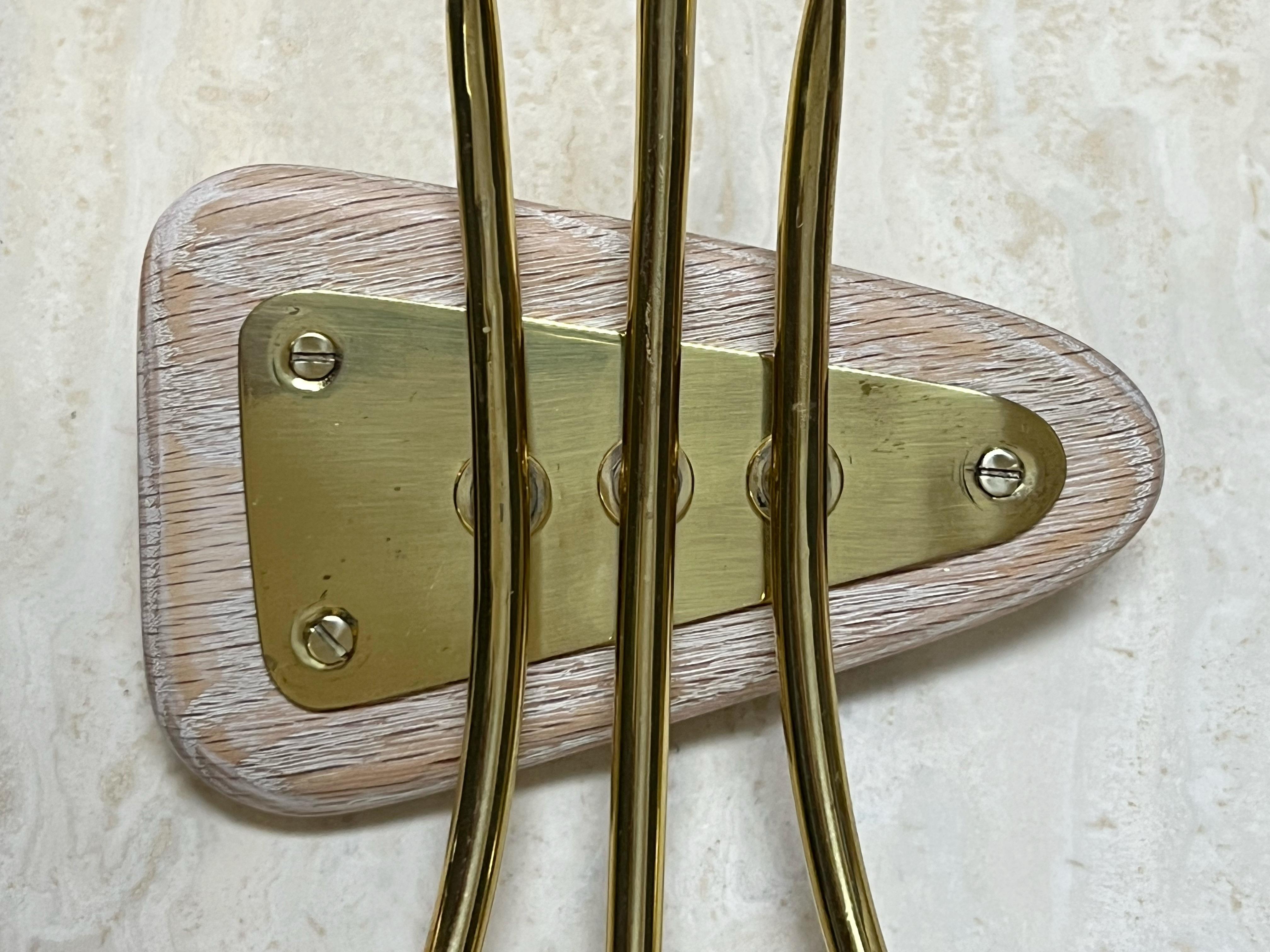 Rupert Nikoll Messing Modernist Paar Wandleuchter Wien Österreich im Angebot 1